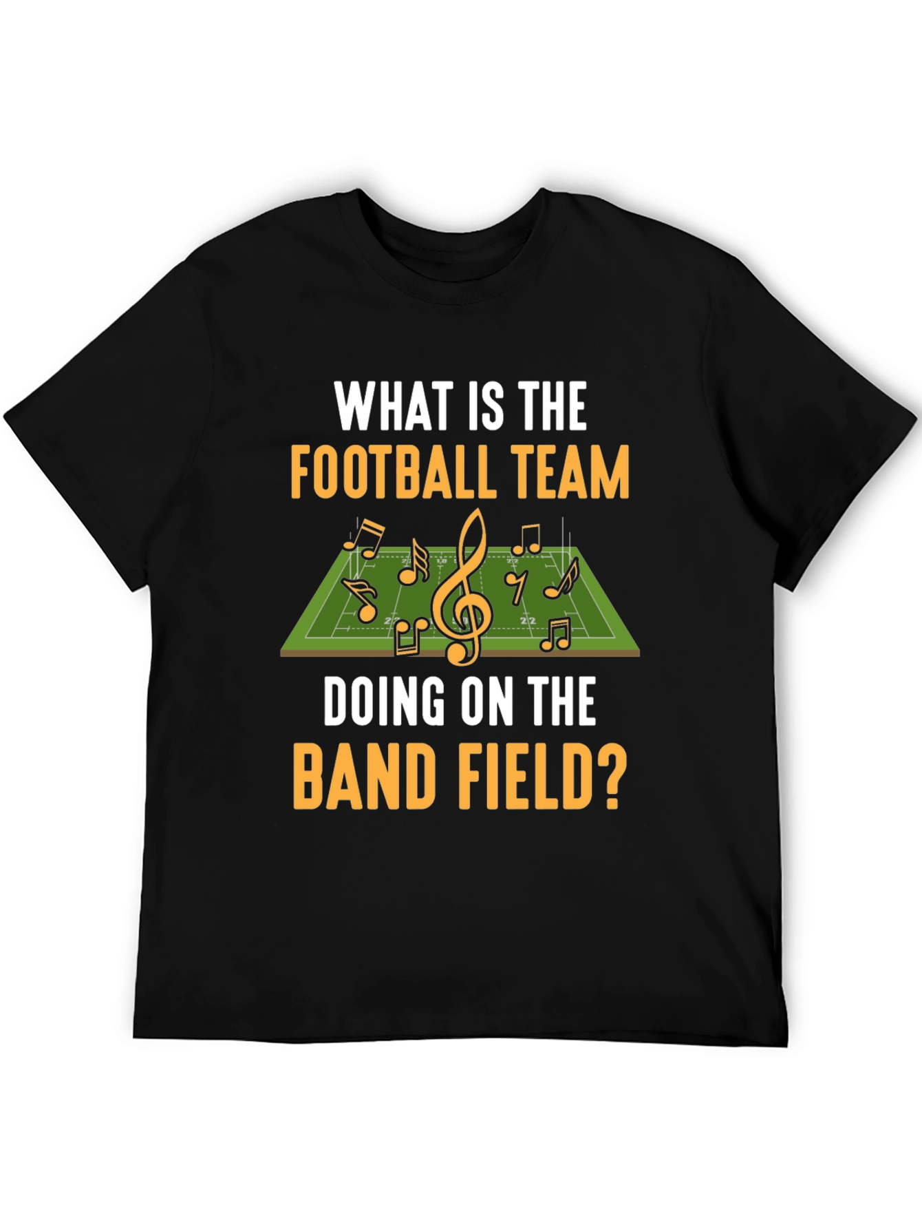 Black Football Team Band Field T-Shirt view 5