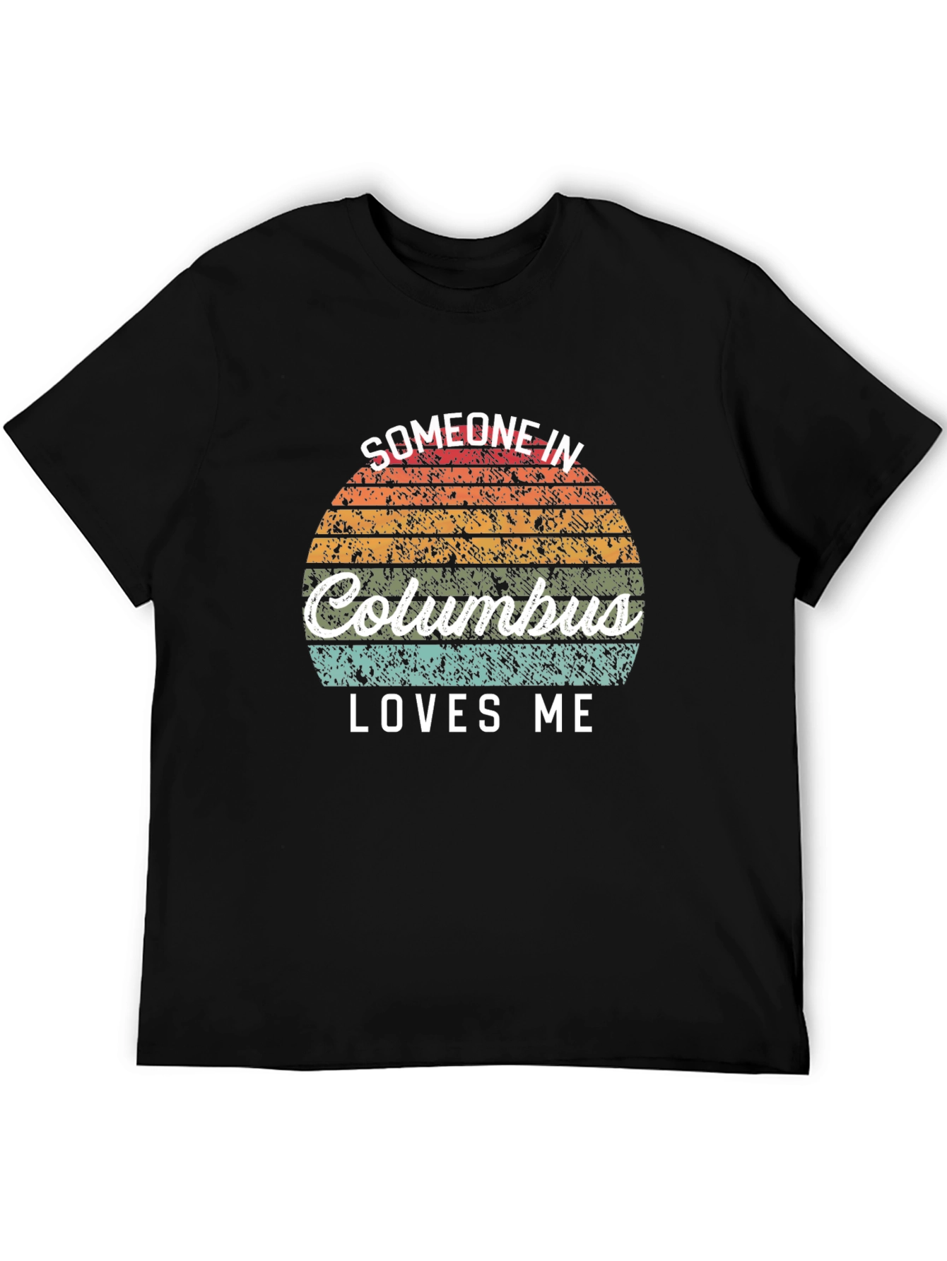 Black Columbus Loves Me Graphic T-Shirt view 5