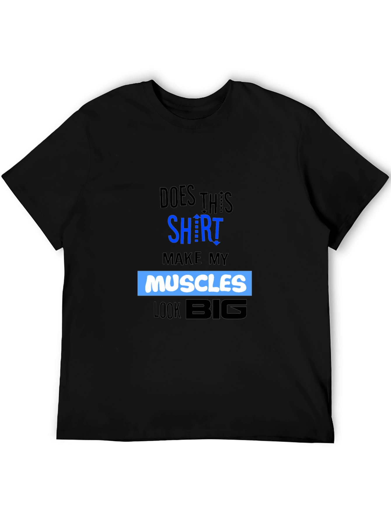 Black Muscles Graphic T-Shirt - Funny Gym Workout Tee view 5