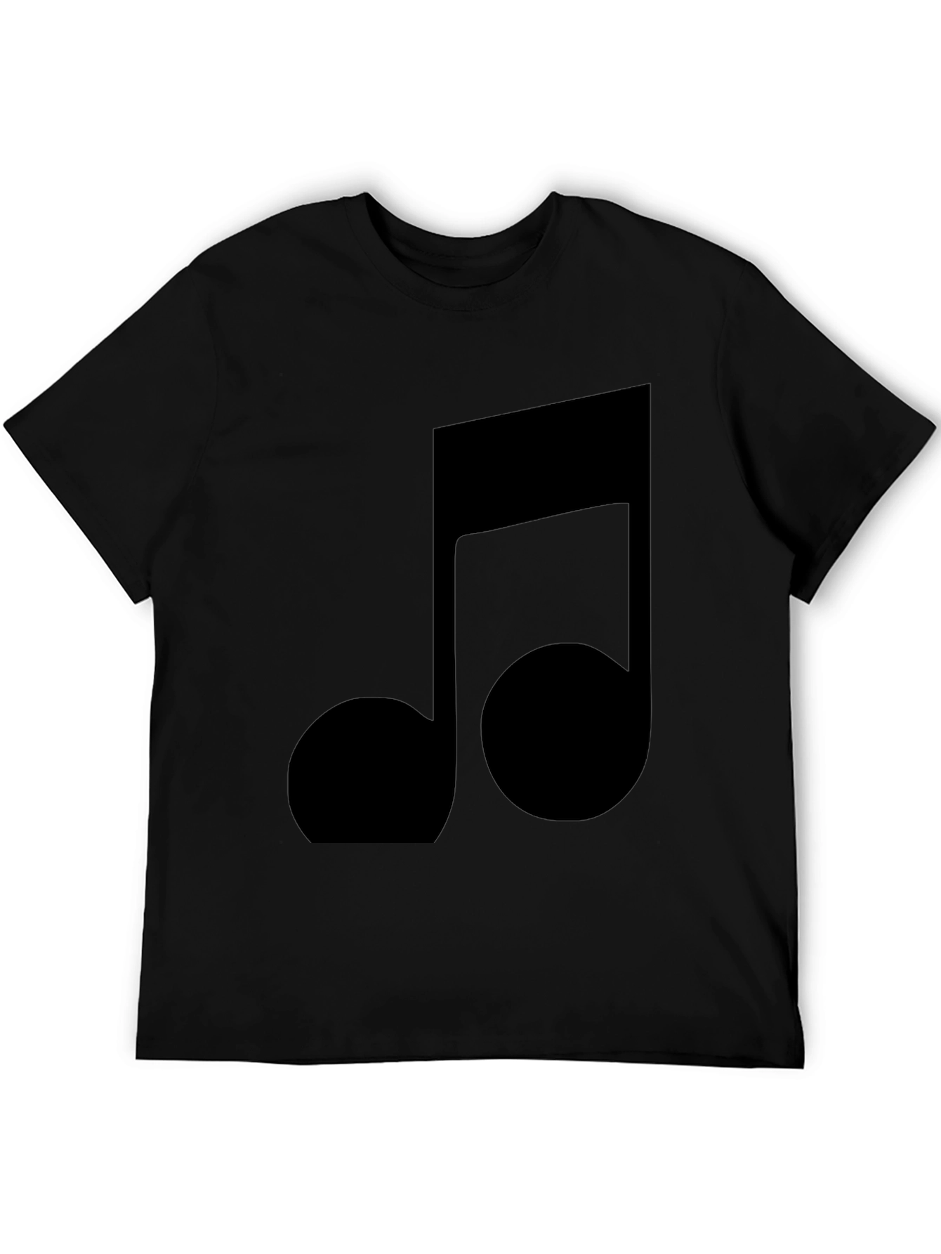 Black Black Music Note T-Shirt - Stylish & Comfortable view 5