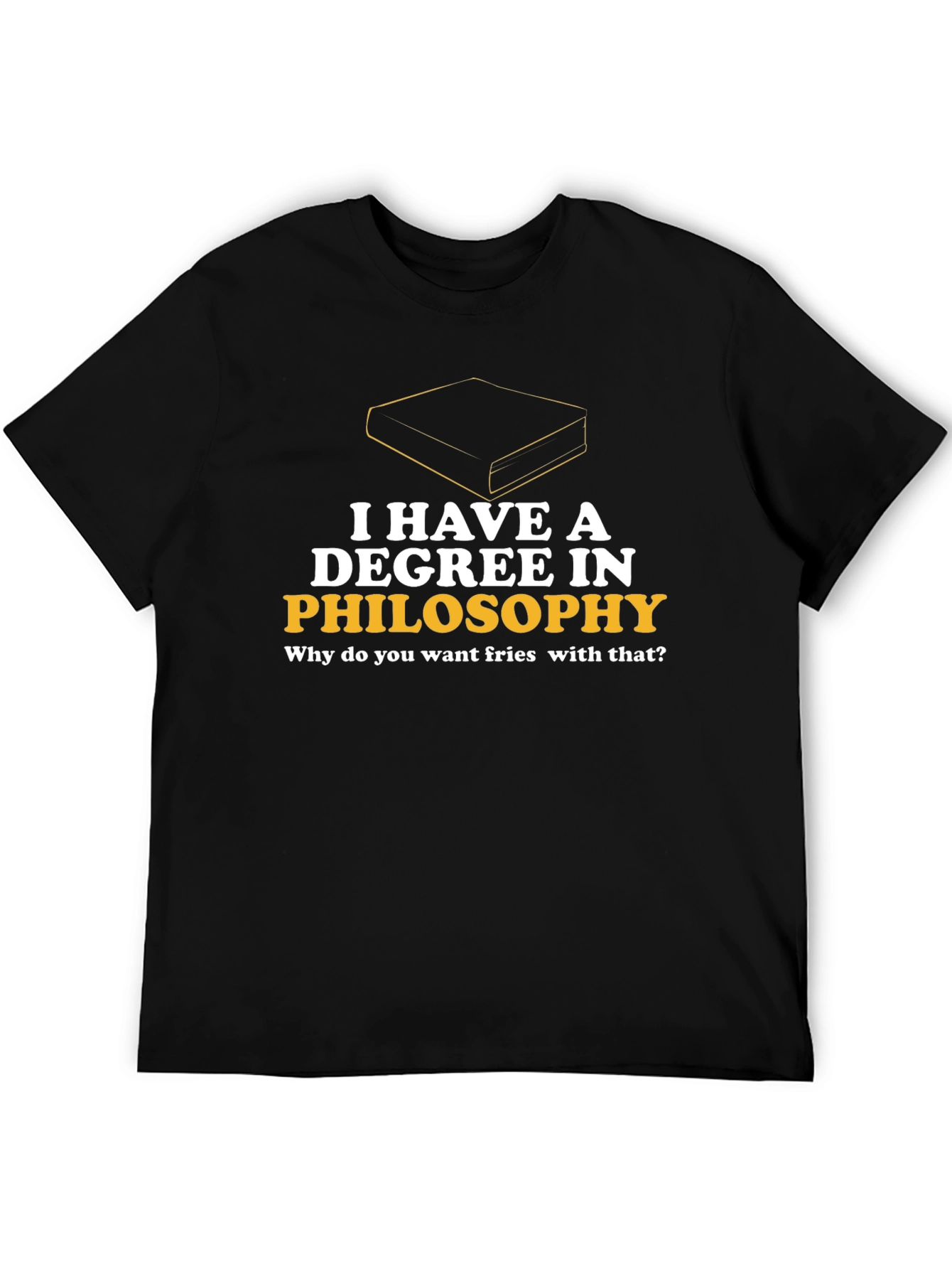 Black Philosophy Degree T-Shirt - Fries with That? view 5