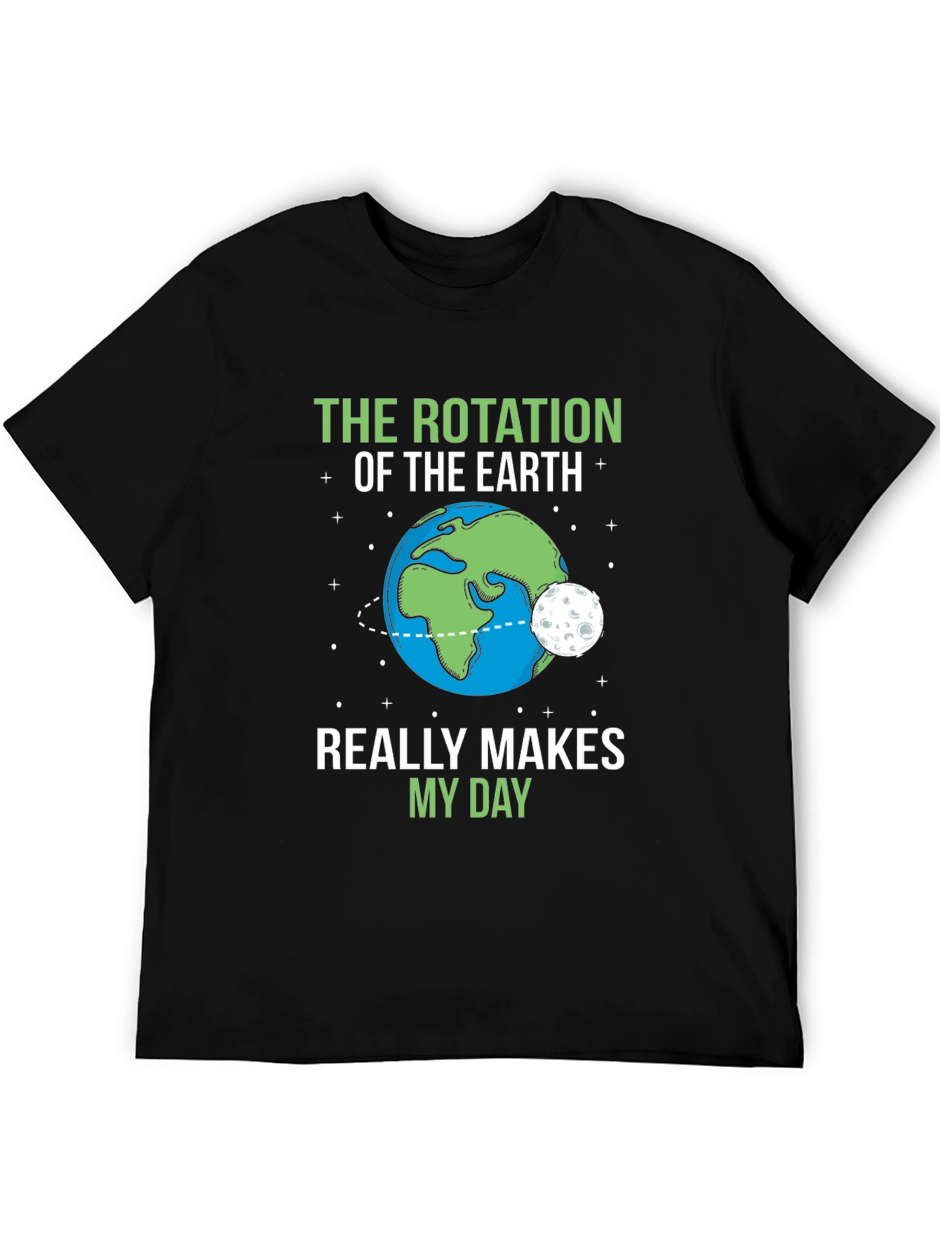 Black The Rotation of the Earth Makes My Day T-Shirt view 5