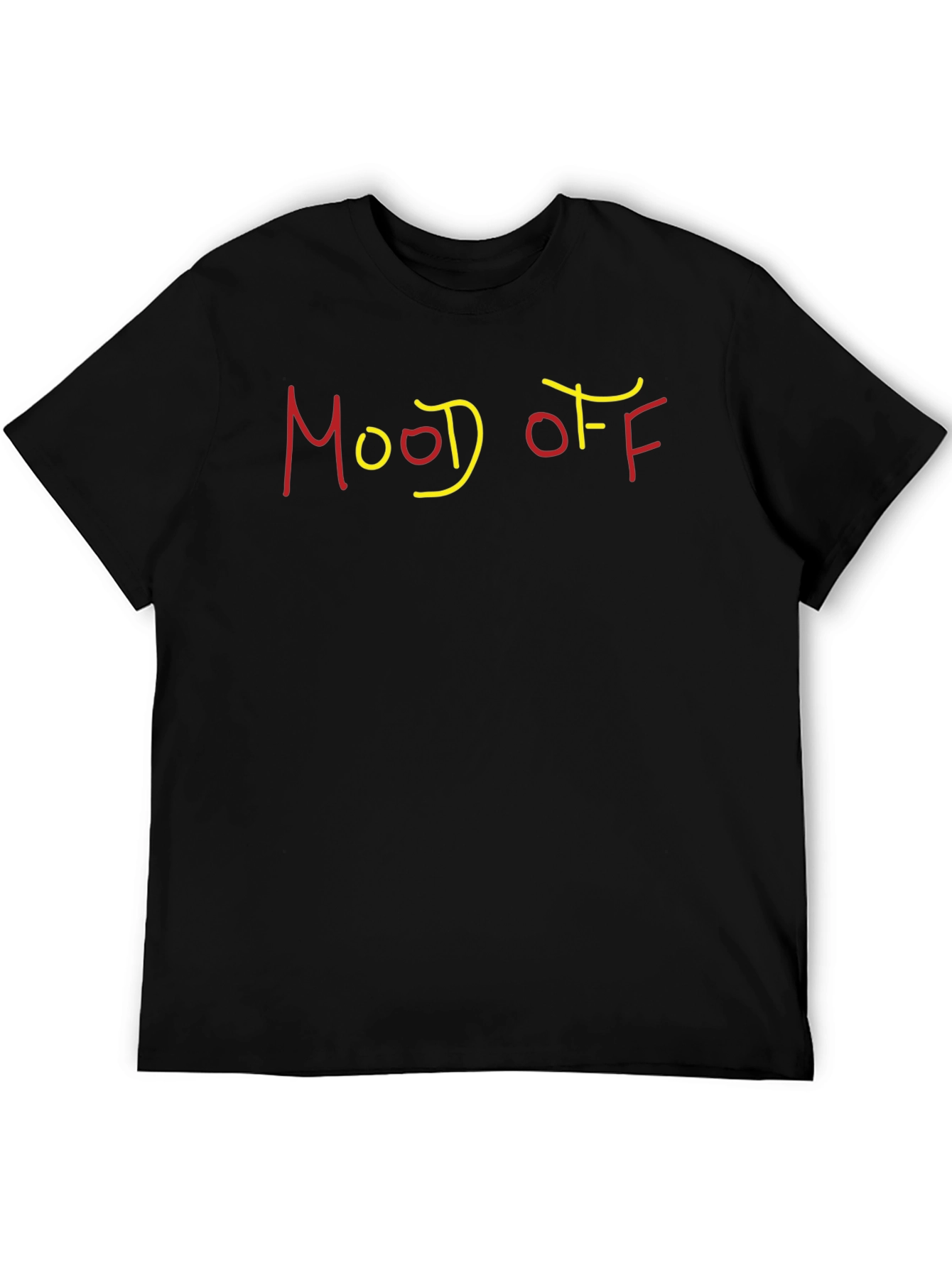 Black Mood Off Graphic T-Shirt - Casual Cotton Tee view 5