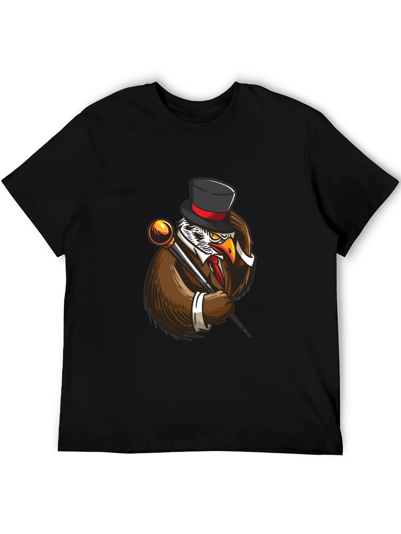 Black Dapper Owl T-Shirt - Unique Graphic Tee view 5