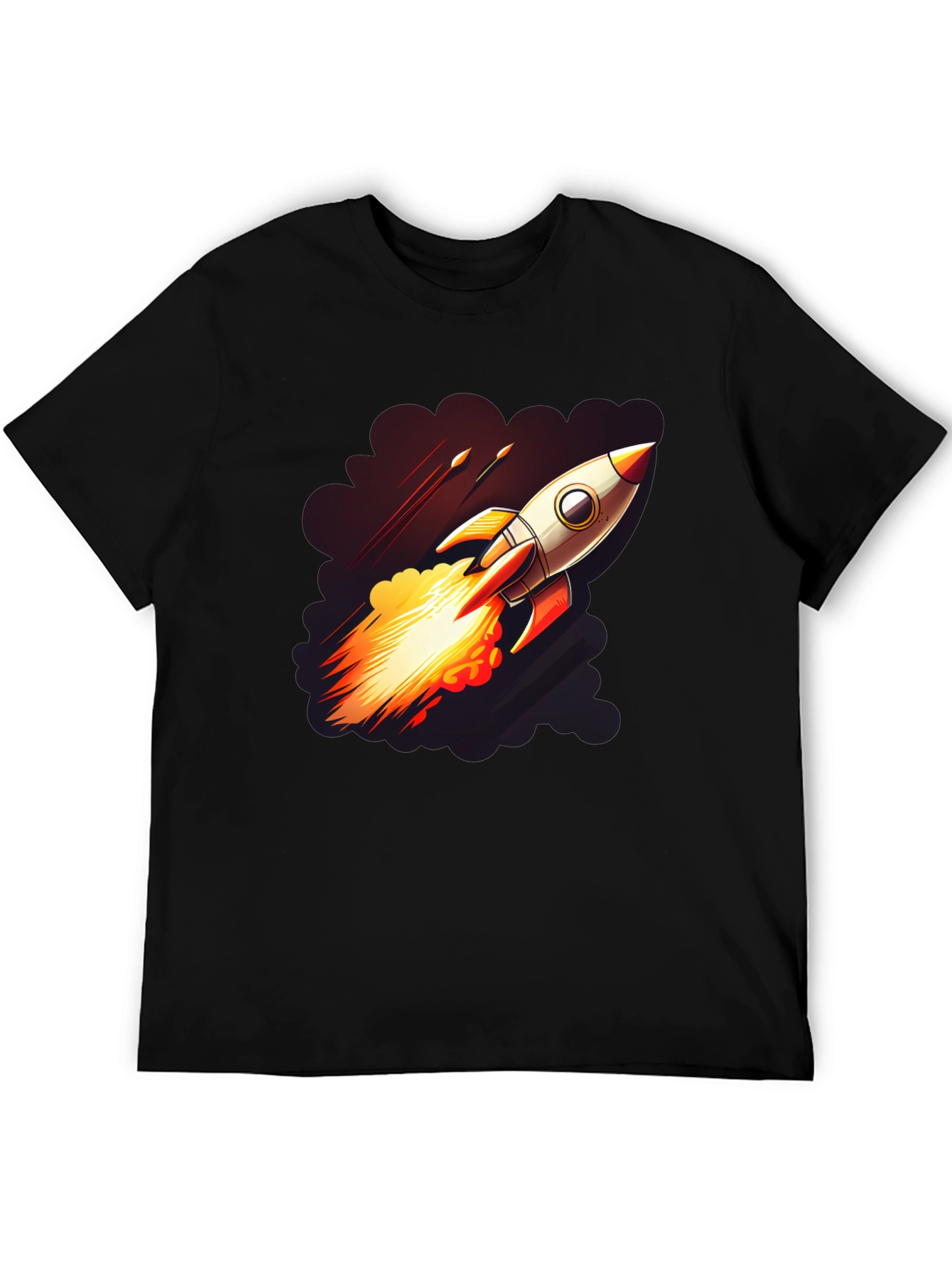 Black Rocket Launch Graphic T-Shirt view 5