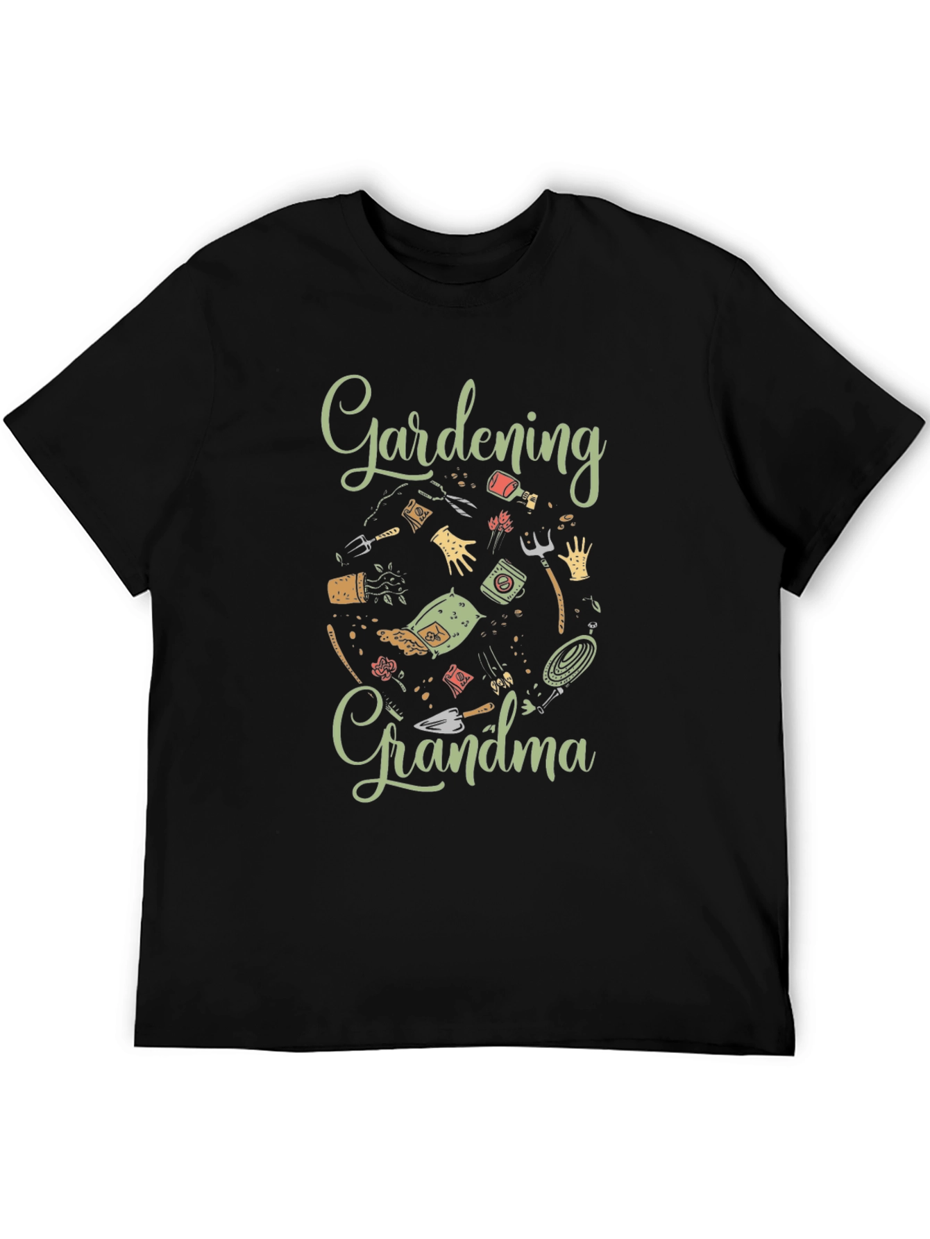 Black Gardening Grandma T-Shirt - Gift for Gardeners view 5