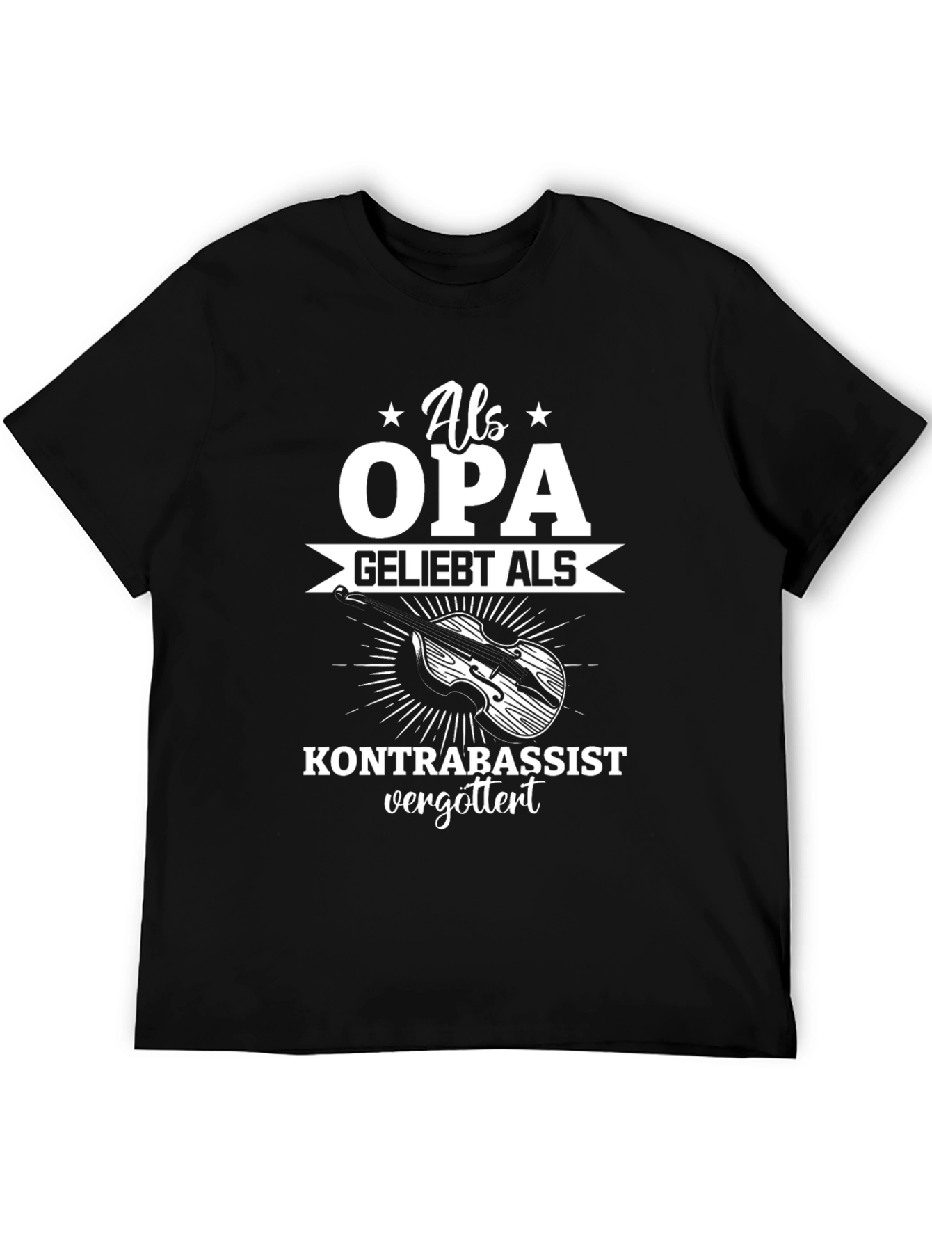 Black Als Opa Kontrabassist T-Shirt view 5