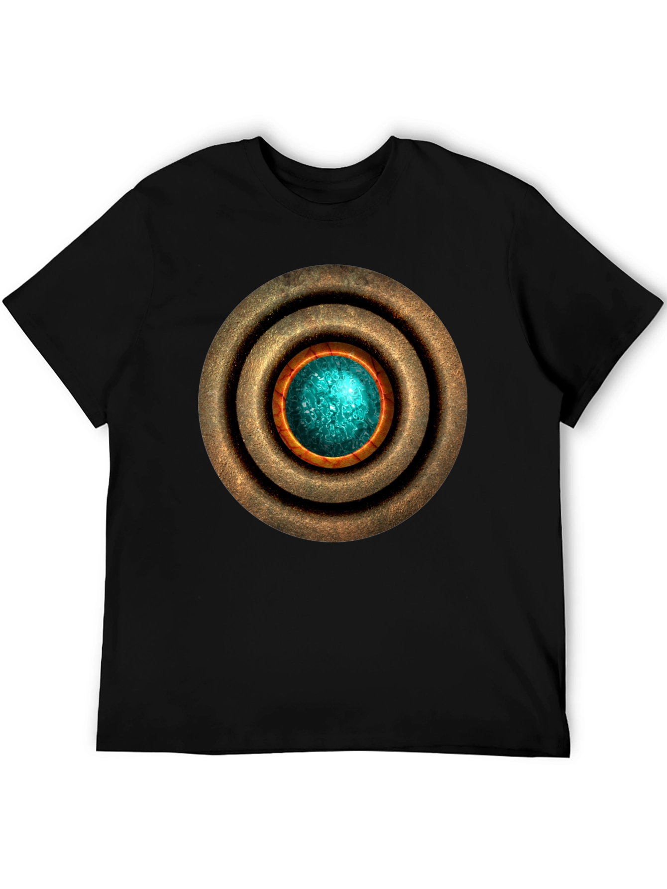 Black Mystic Orb Graphic T-Shirt - Sci-Fi Style Men's Tee view 5