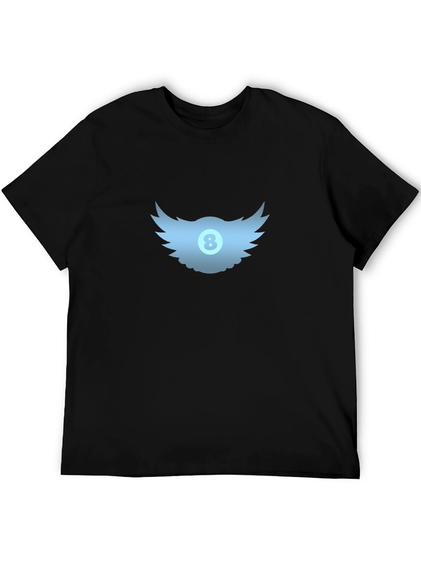 Black Winged 8-Ball Graphic Tee - Black view 5