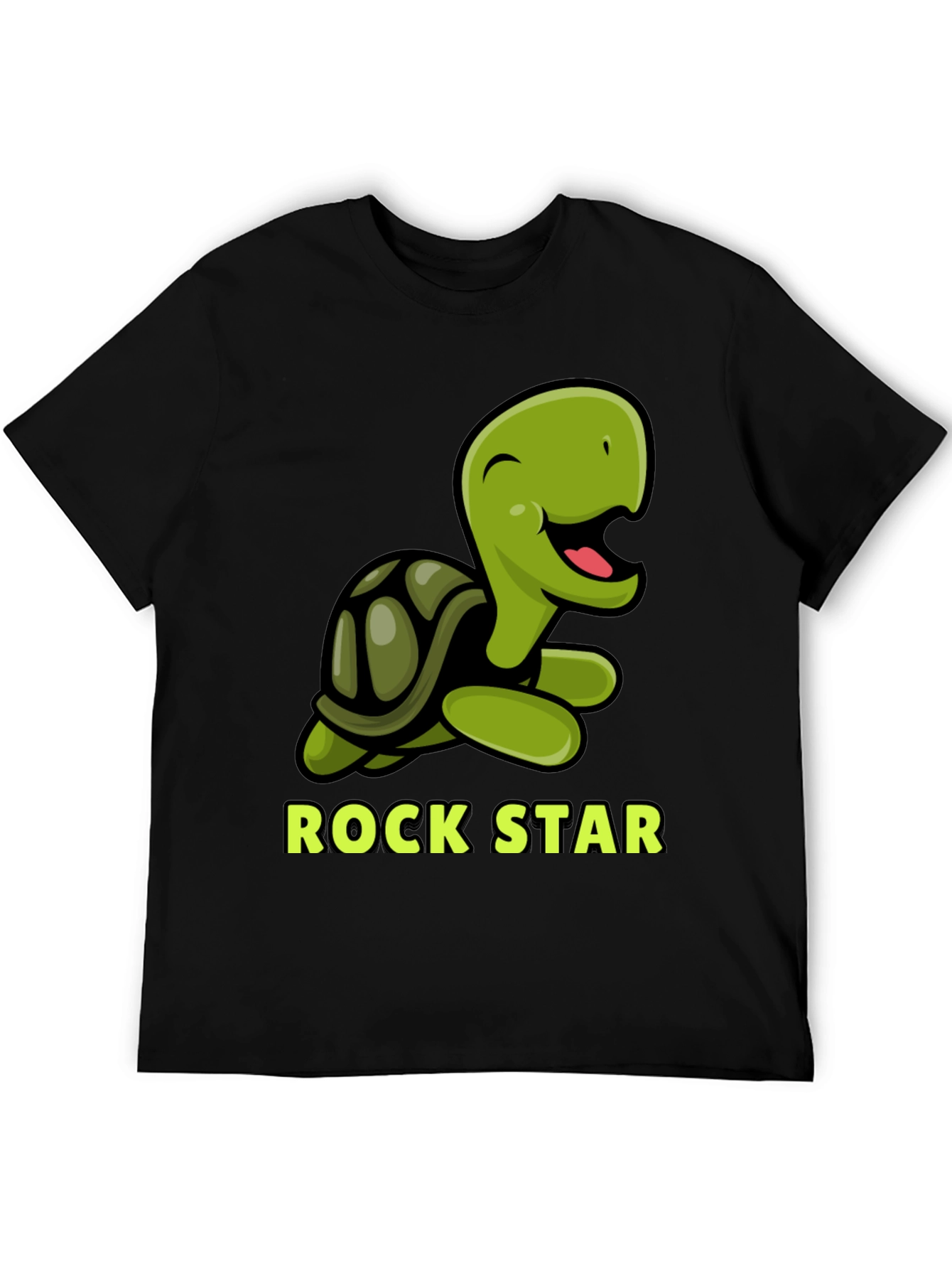 Black Rock Star Turtle Graphic T-Shirt view 5