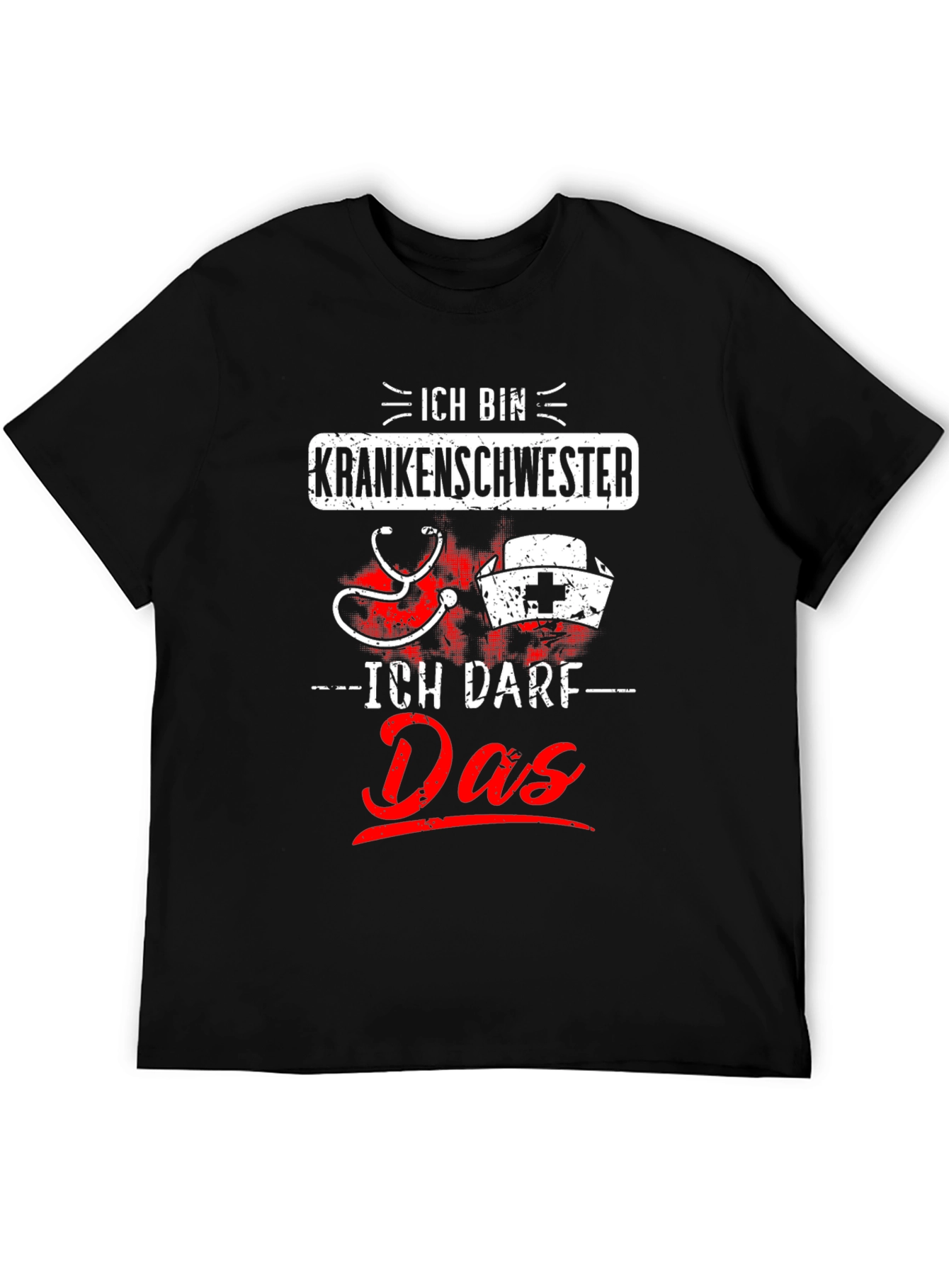 Black Ich Bin Krankenschwester T-Shirt - Nurse Tee view 5