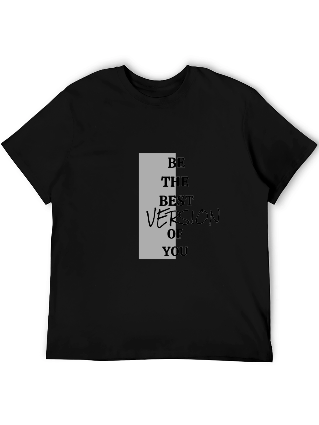Black Motivational Black T-Shirt - Be The Best Version of You view 5
