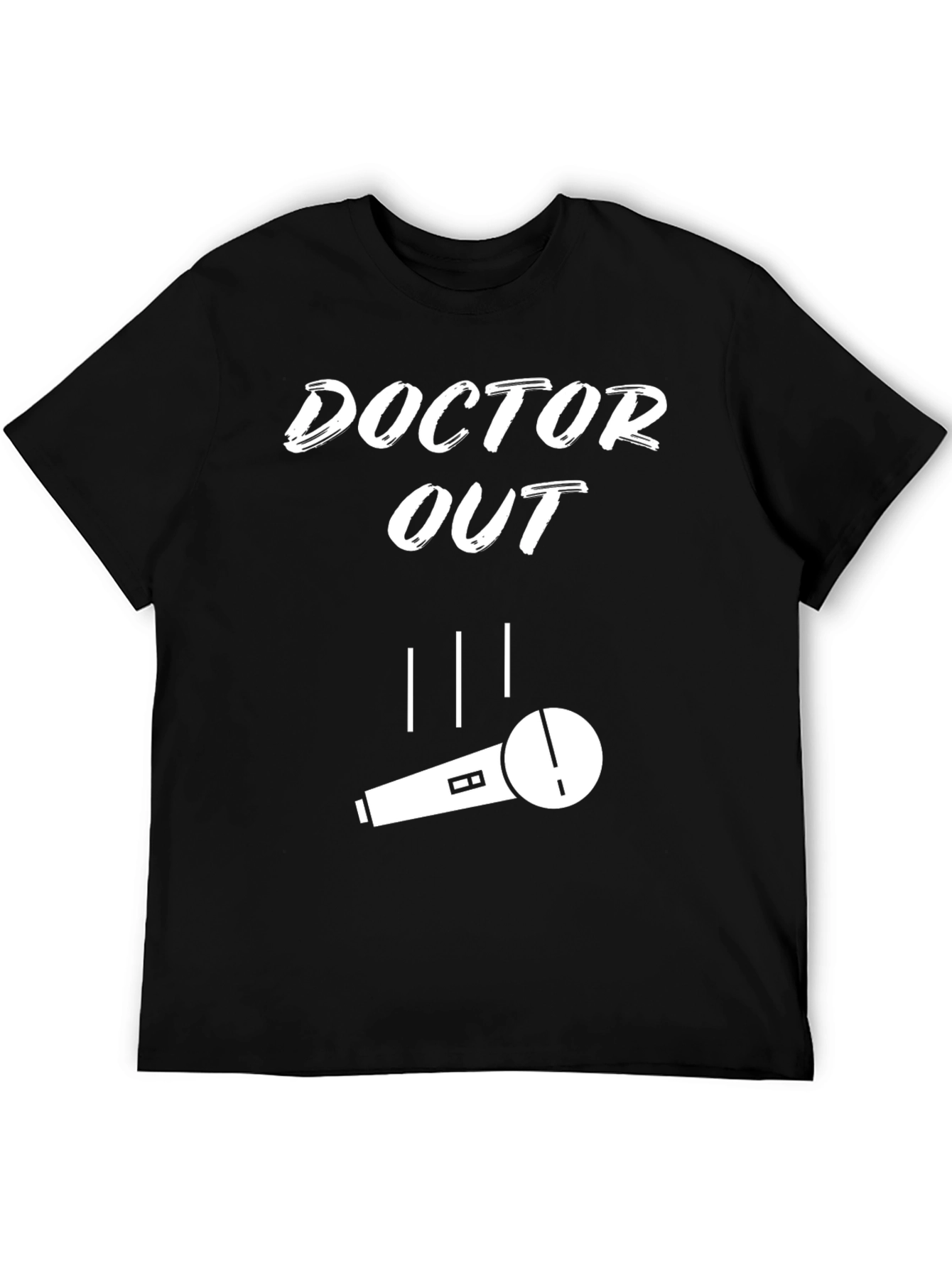 Black Doctor Out Microphone T-Shirt - Black view 5