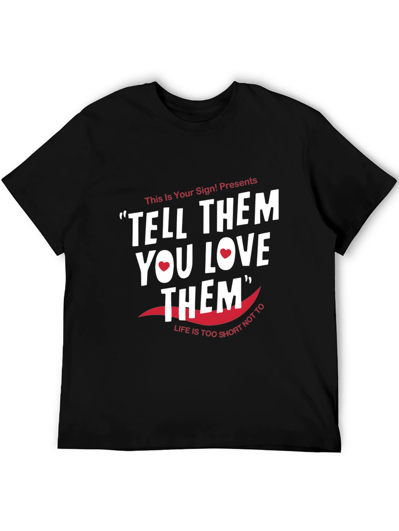 Black Tell Them You Love Them Graphic Tee view 5