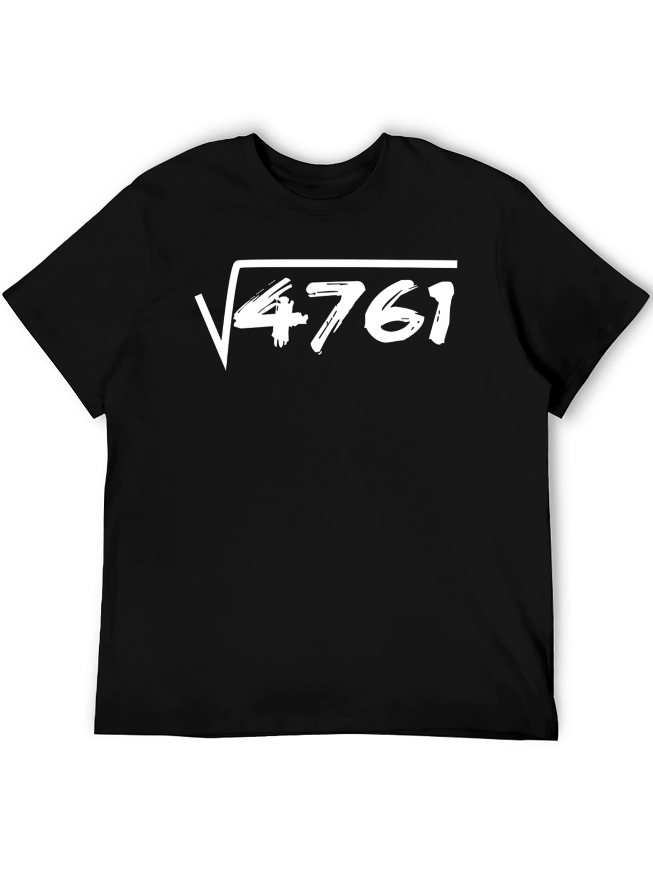Black Square Root of 4761 Math Graphic Tee view 5