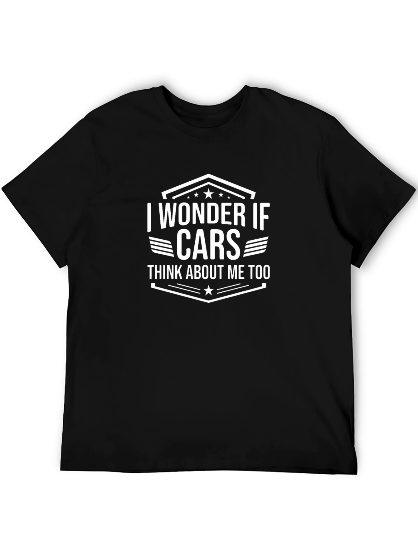 Black Cars Think About Me T-Shirt - Black Cotton view 5
