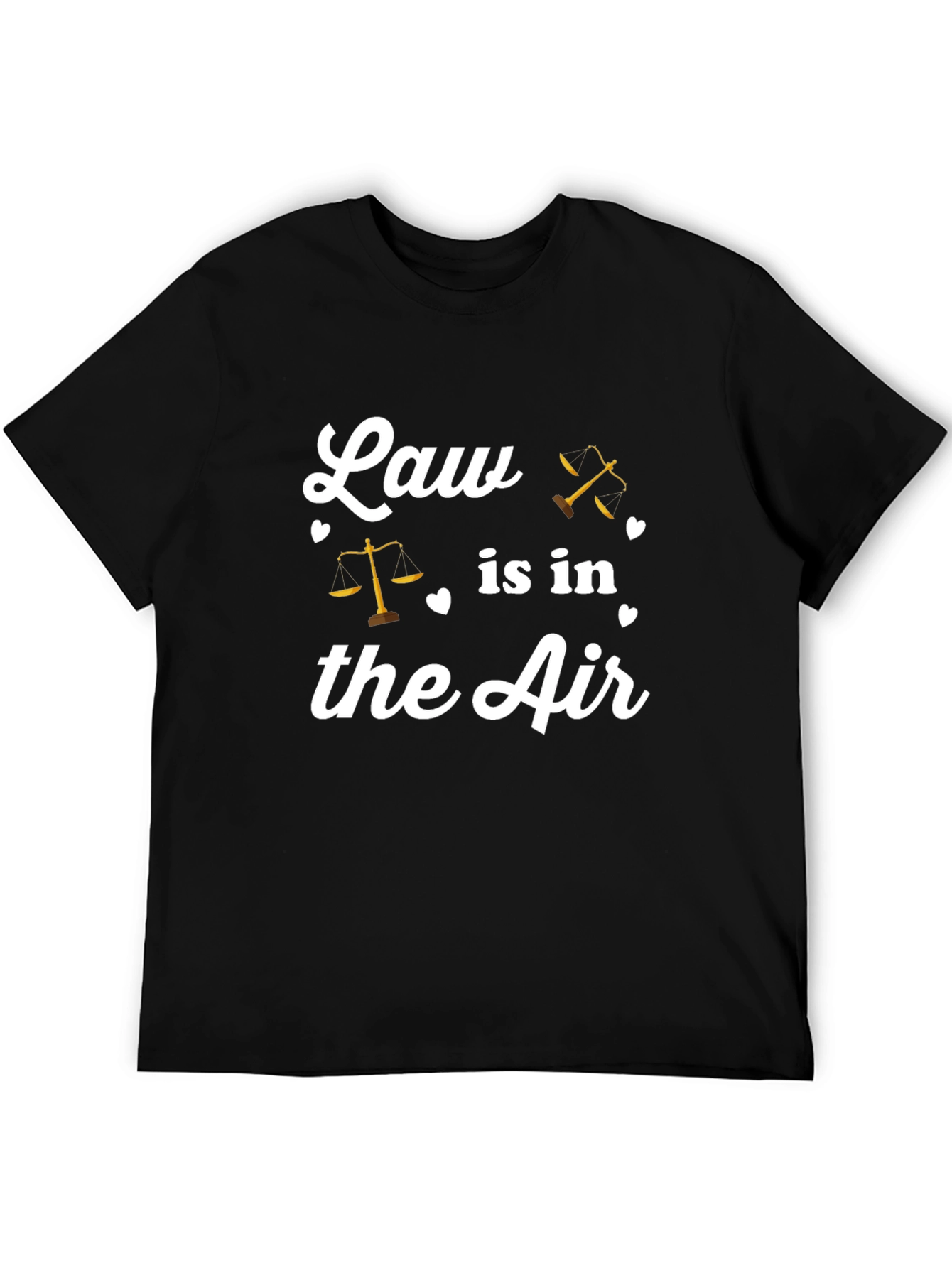 Black Law in the Air Graphic Tee - Unisex Black T-Shirt view 5