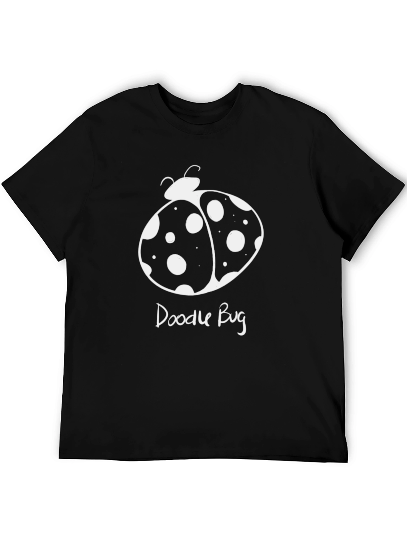Black Doodle Bug Graphic Tee - Black Unisex T-Shirt view 5