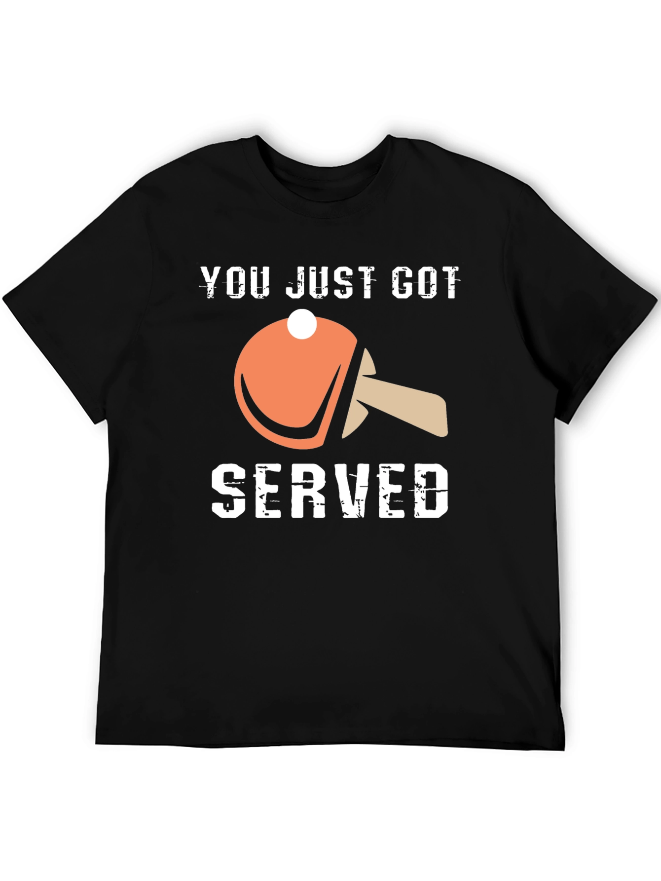 Black You Just Got Served T-Shirt - Ping Pong view 5