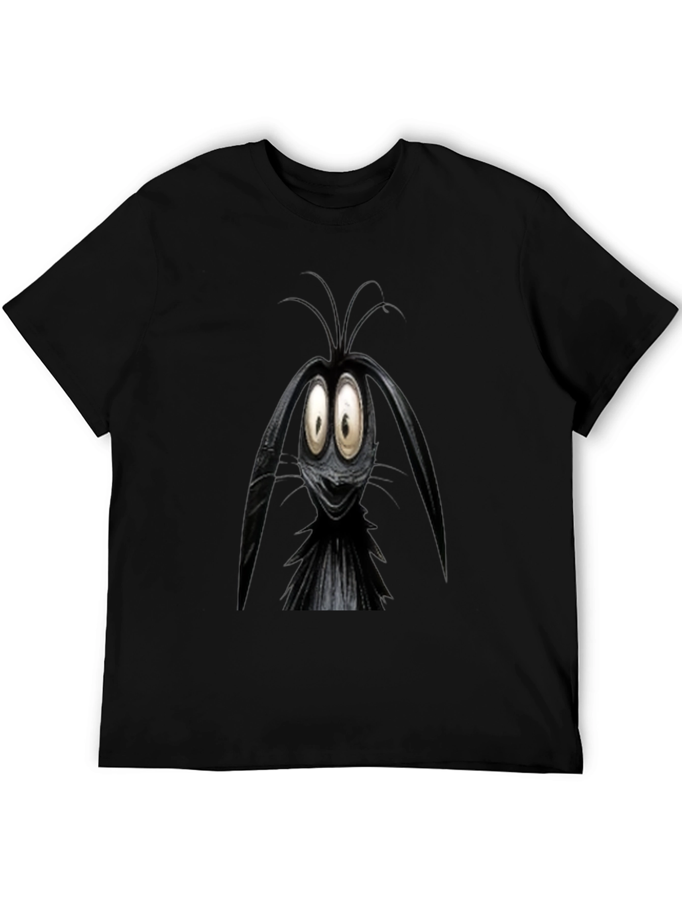 Black Cartoon Character Graphic Black T-Shirt view 5