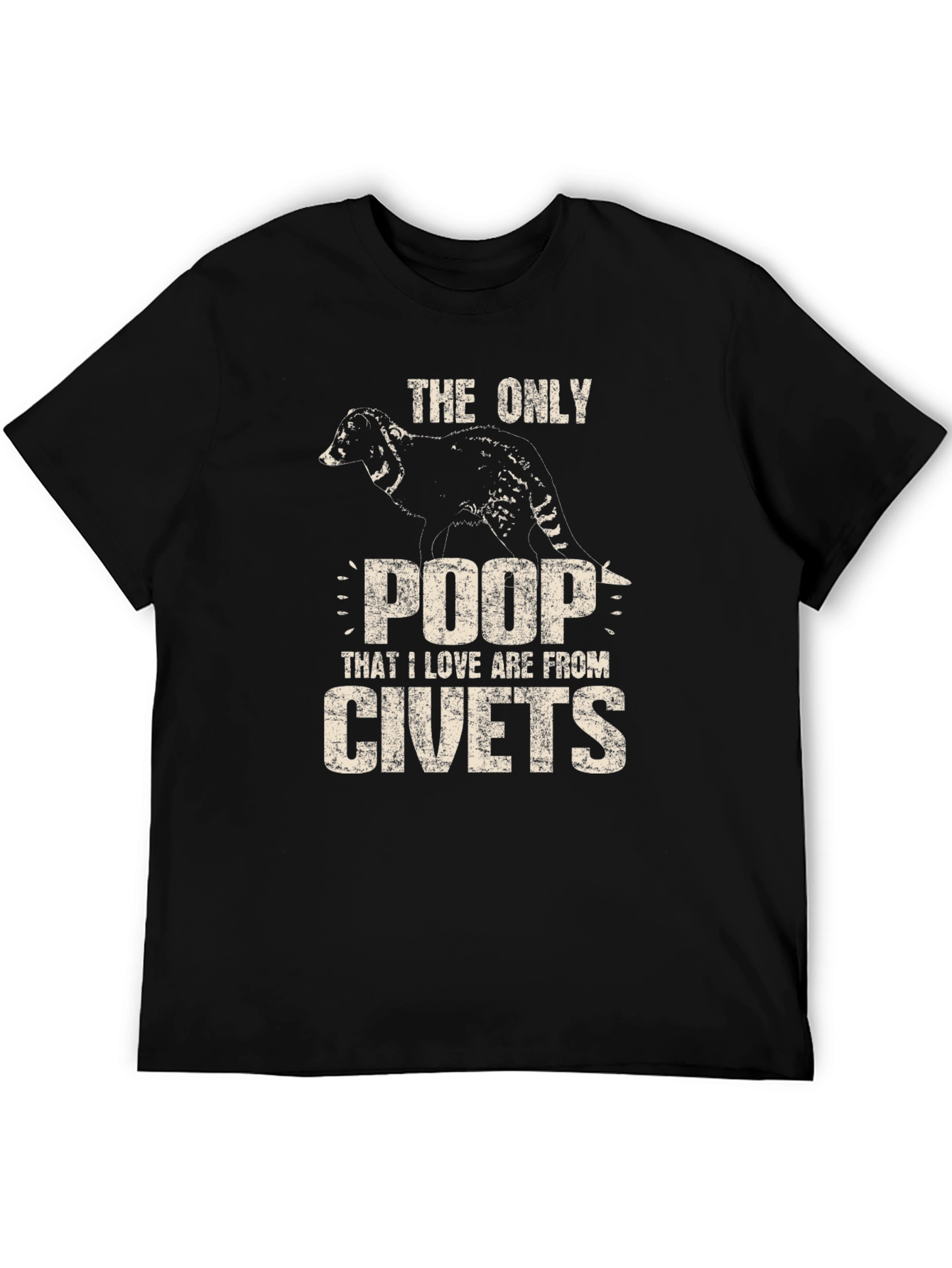 Black Civet Poop T-Shirt - Novelty Graphic Tee view 5