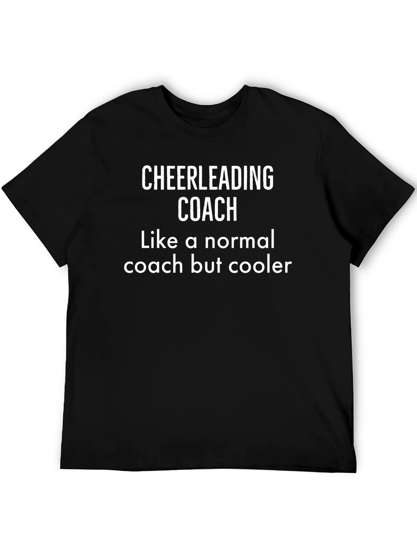 Black Cheerleading Coach T-Shirt - Cooler Than Normal! view 5