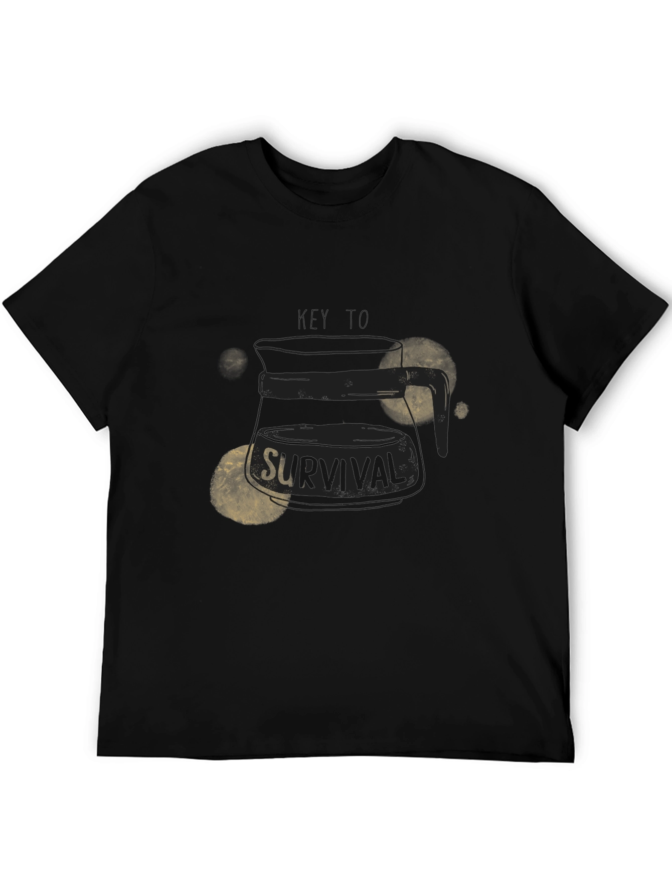 Black Coffee Key To Survival Graphic Tee view 5