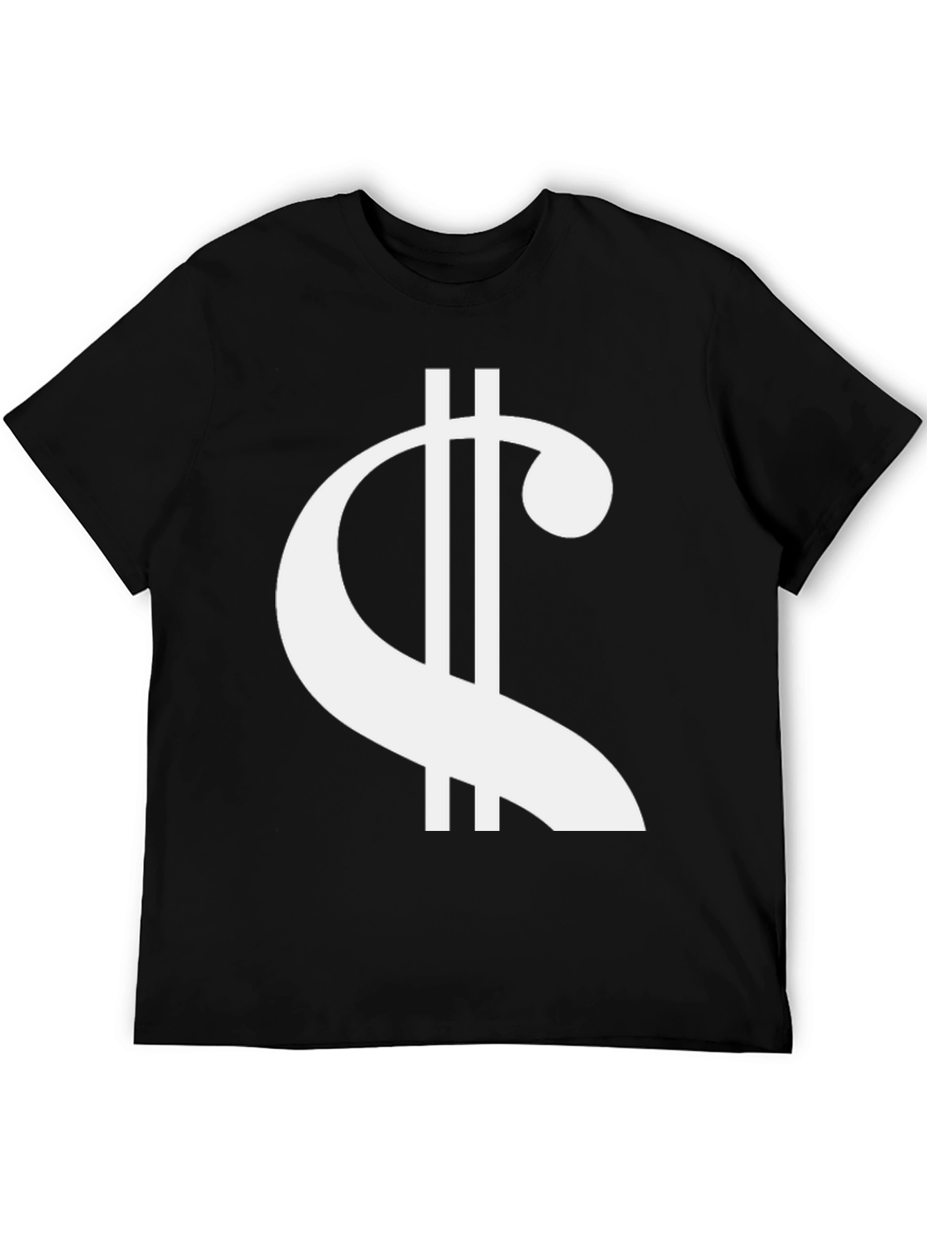 Black Unique Symbol Graphic Tee - Black Cotton Blend view 5