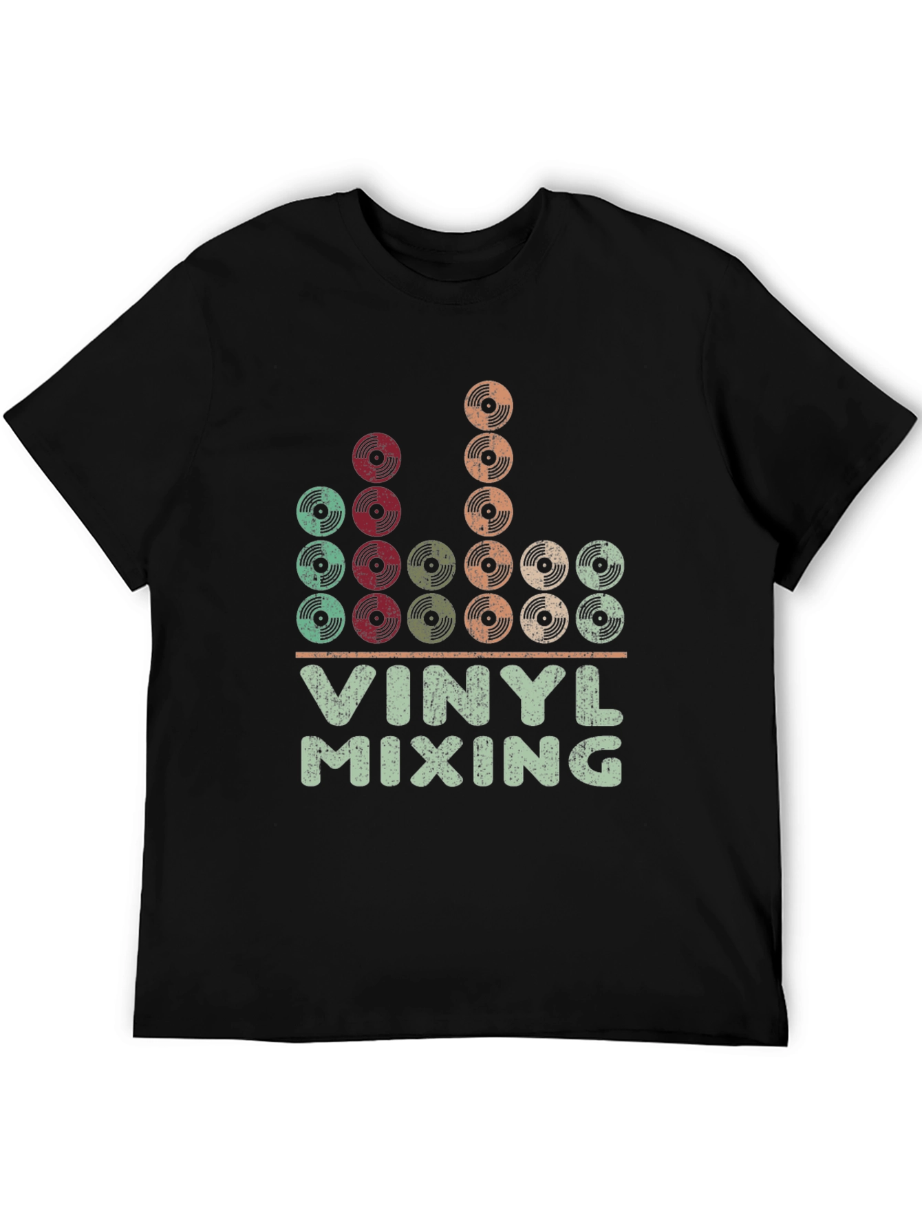 Black Vinyl Mixing Graphic Tee view 5