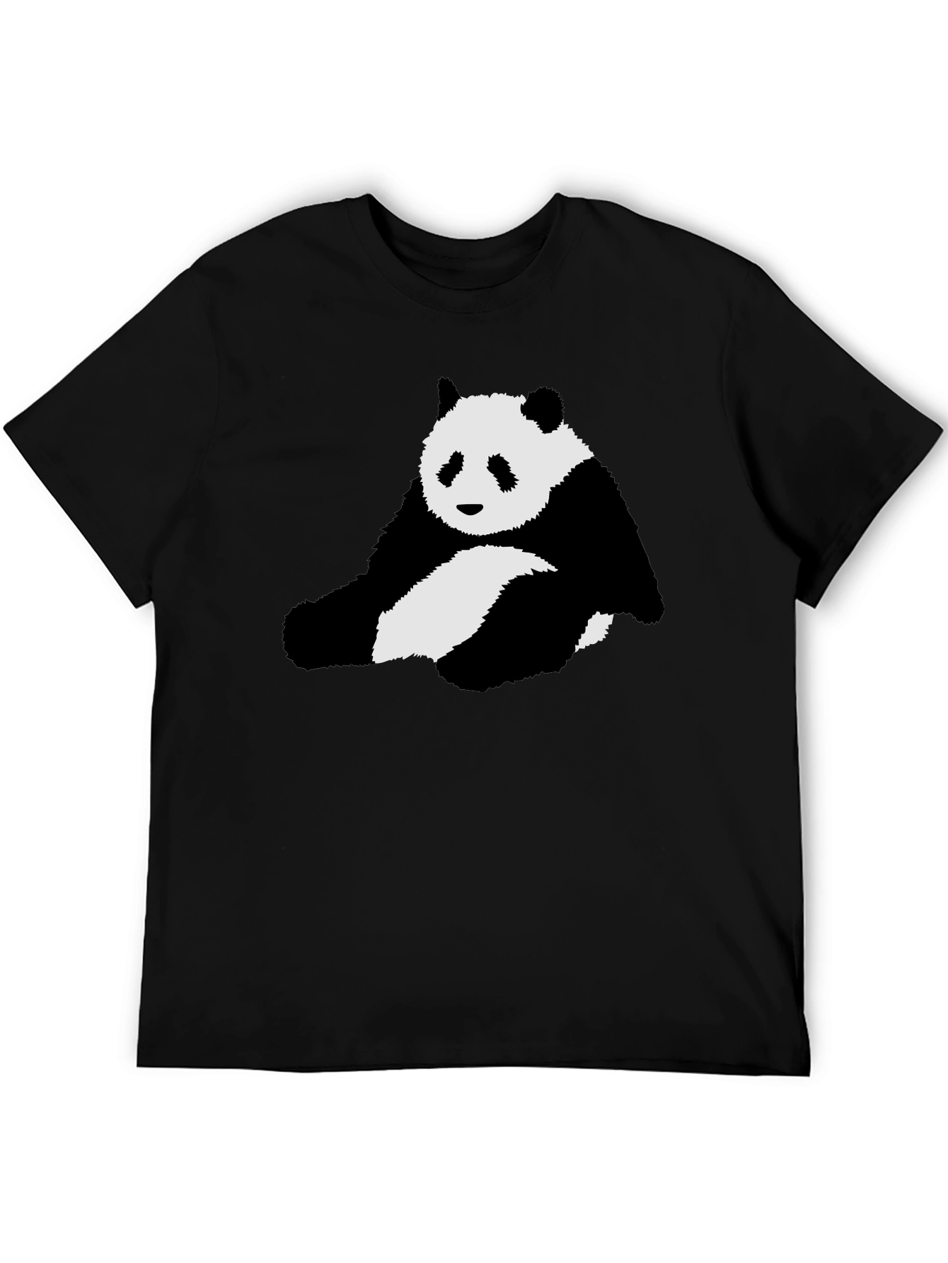 Black Panda Graphic Black T-Shirt view 5