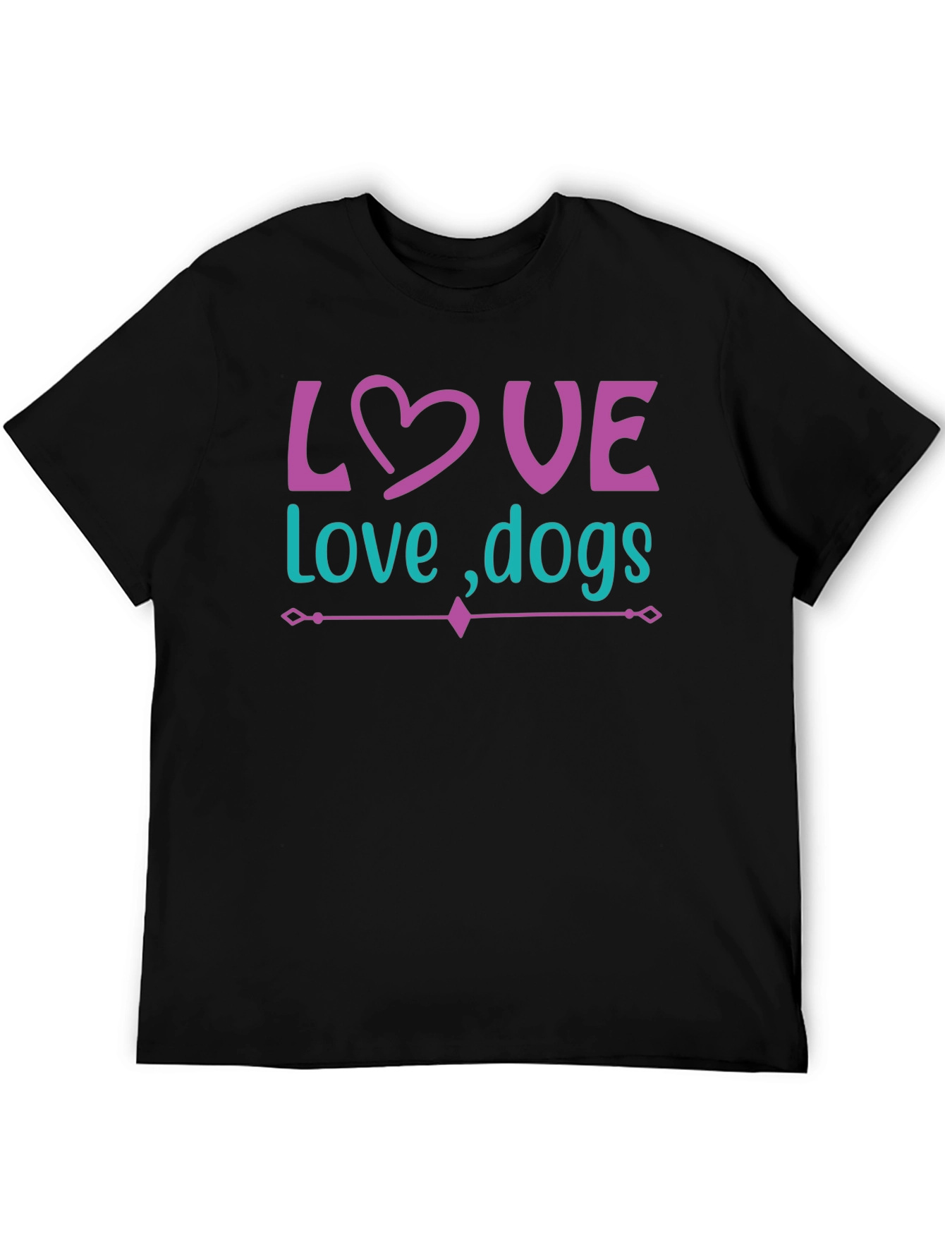Black Love Dogs Graphic Tee - Trendy Unisex T-Shirt view 5