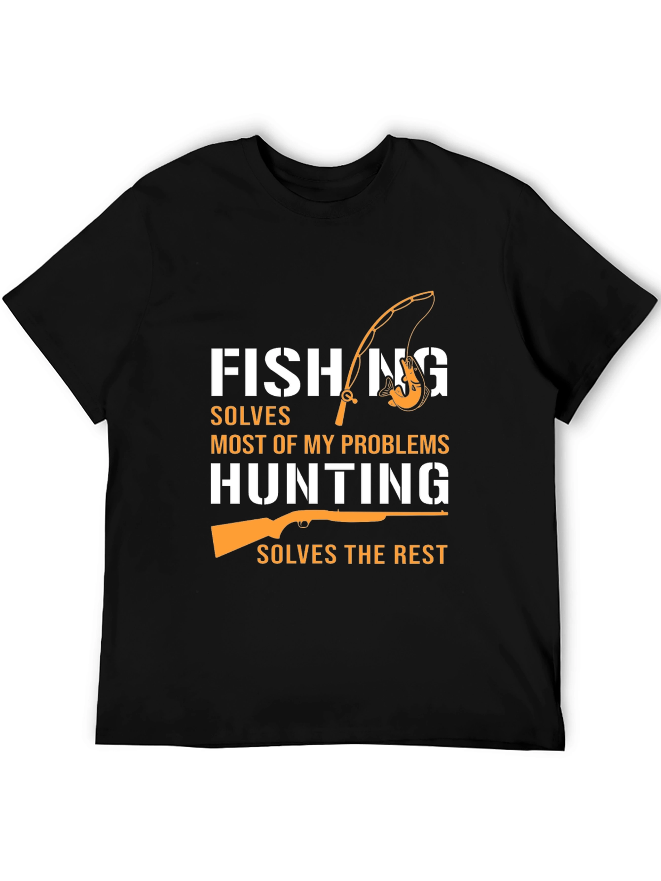 Black Fishing & Hunting Graphic Tee - Humor T-Shirt view 5