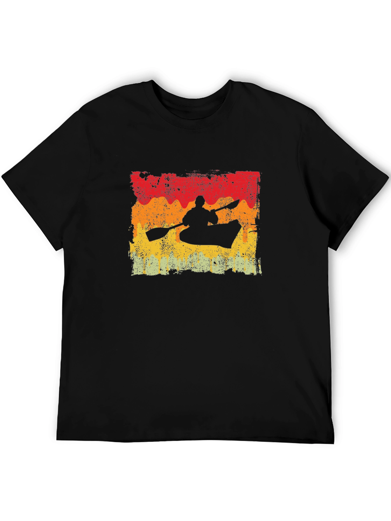 Black Retro Kayak T-Shirt - Adventure Awaits! view 5