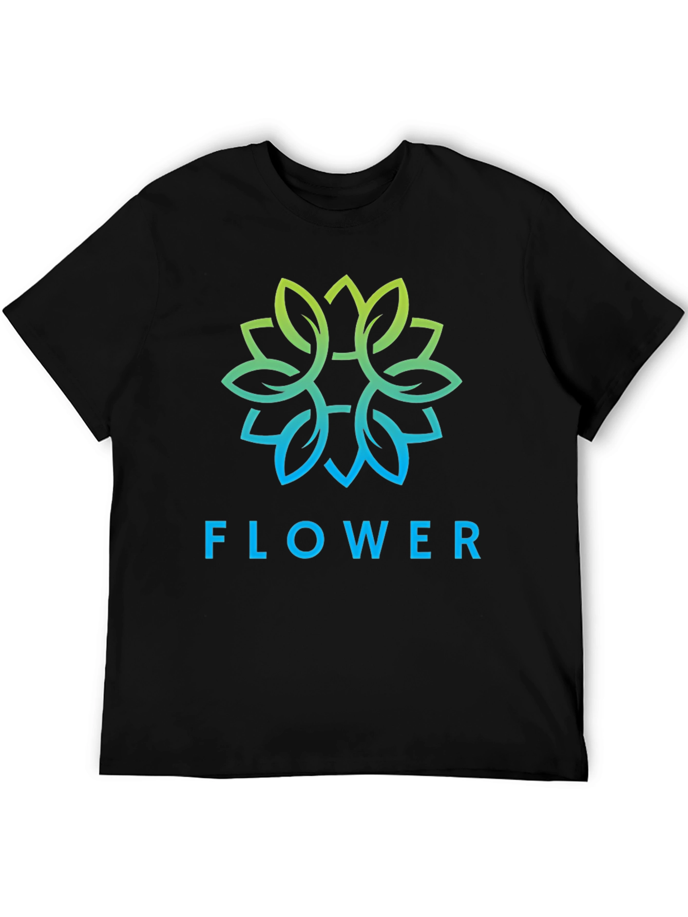 Black Flower Graphic Print Black T-Shirt view 5