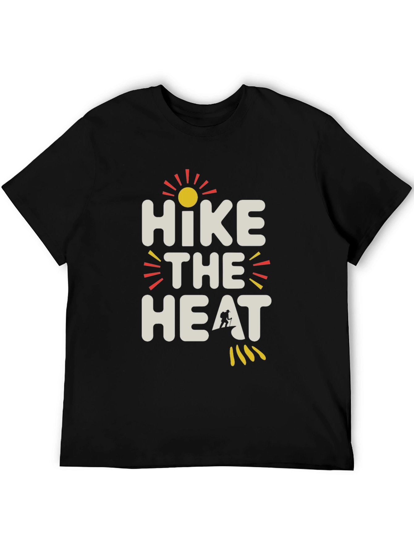 Black Hike the Heat Graphic Tee - Adventure Awaits! view 5