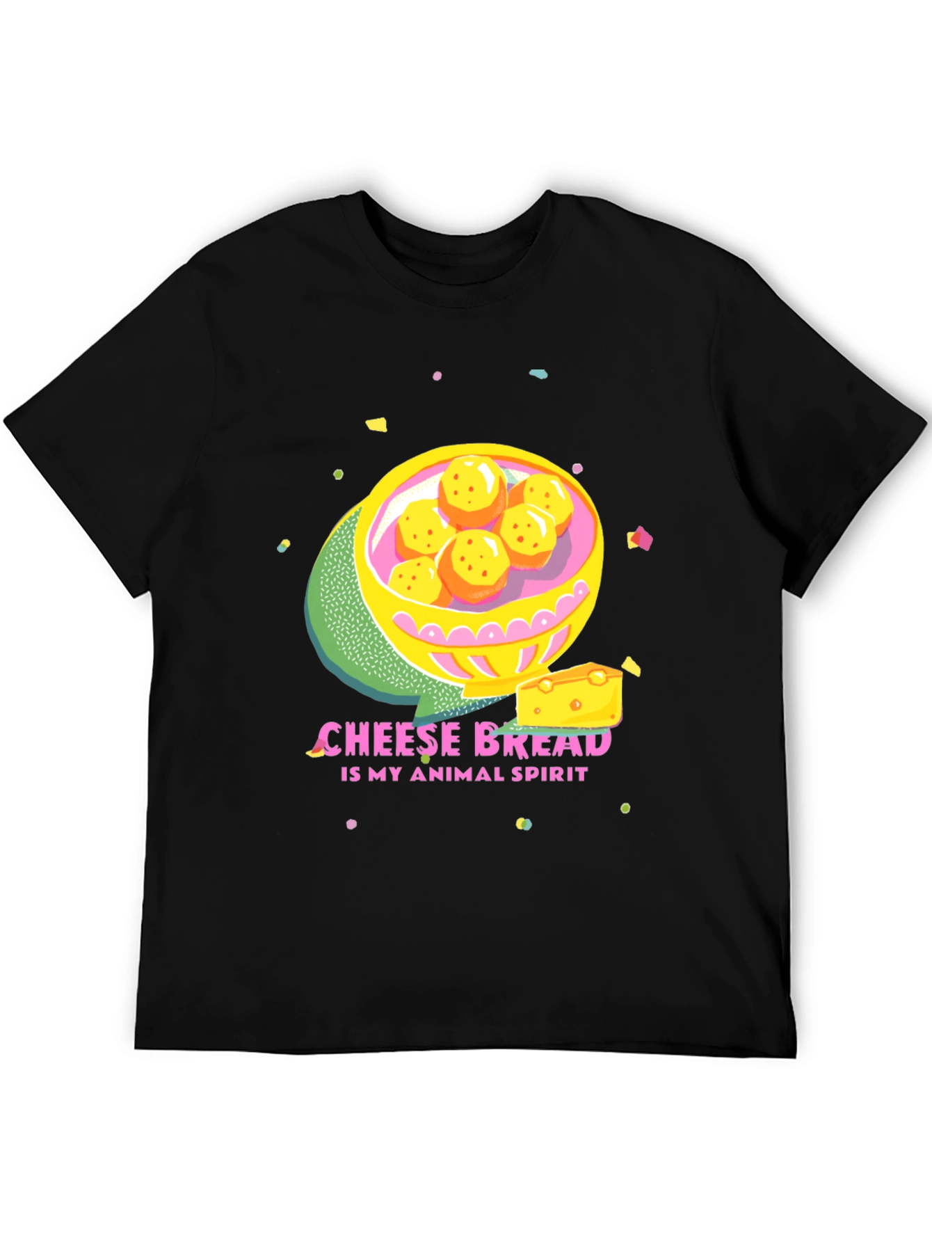 Black Cheese Bread Animal Spirit Graphic Tee view 5