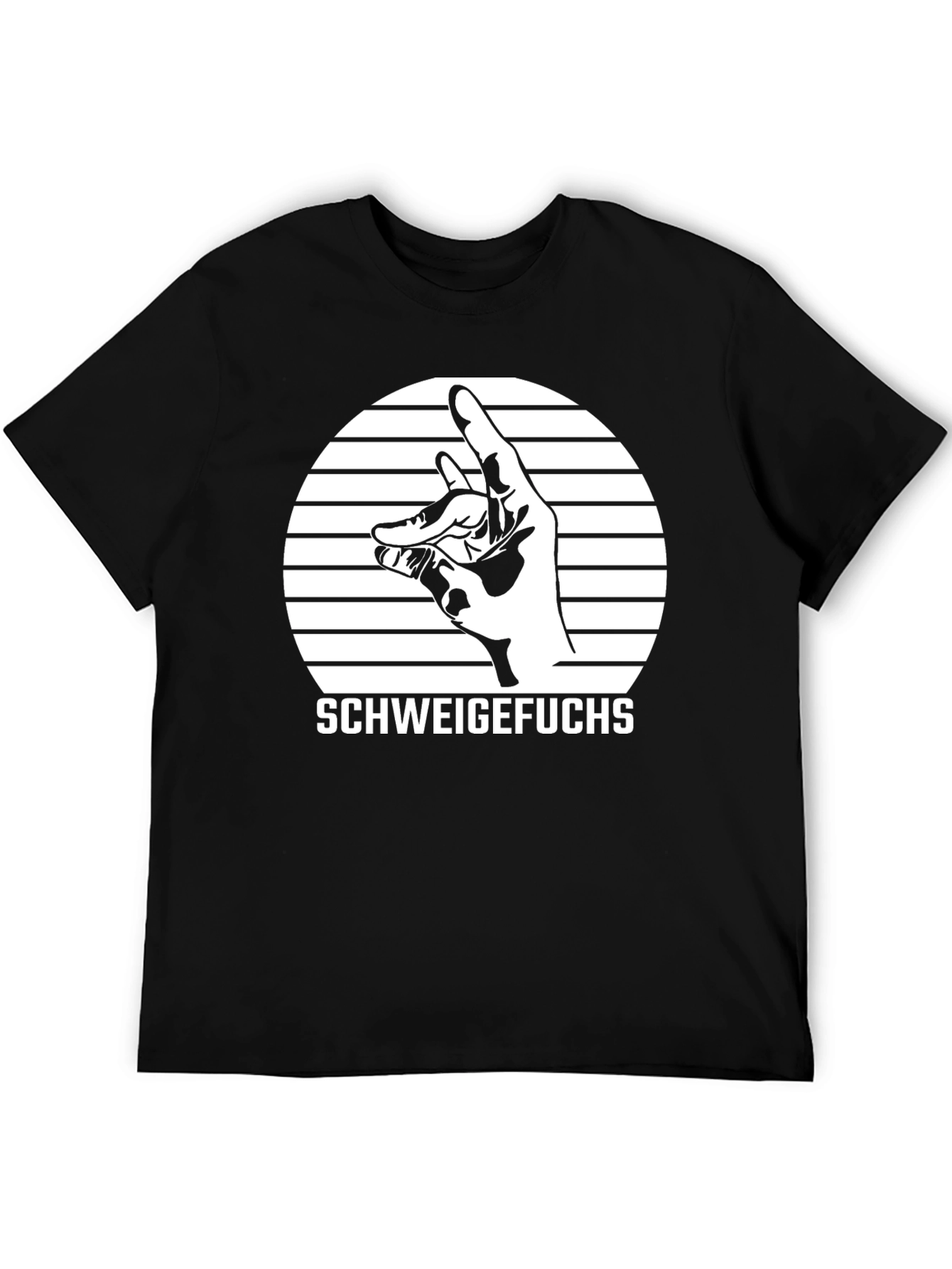 Black Schweige Fuchs Graphic Tee - Black T-Shirt view 5