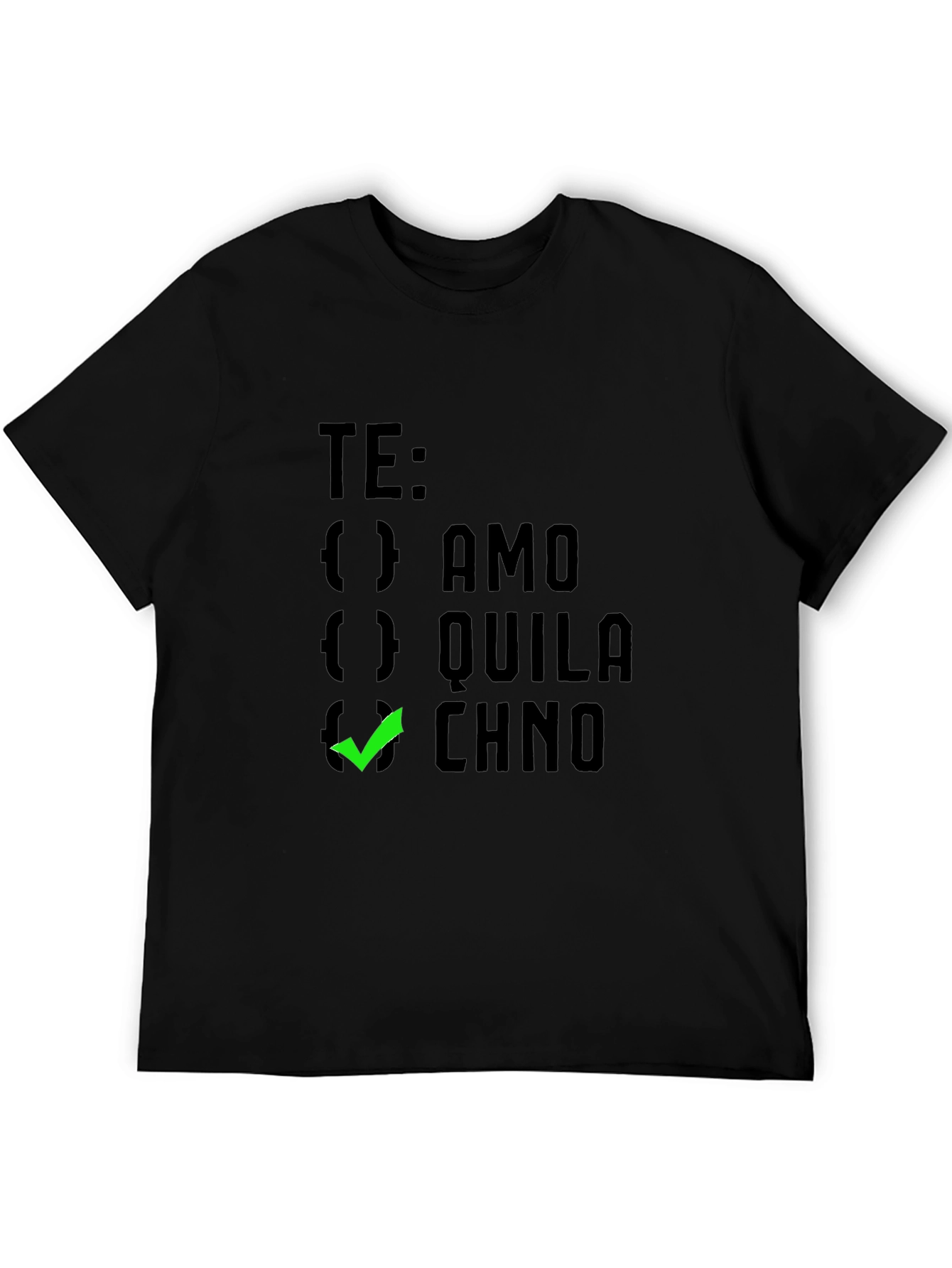 Black Te Amo Chino Graphic Tee - Black view 5