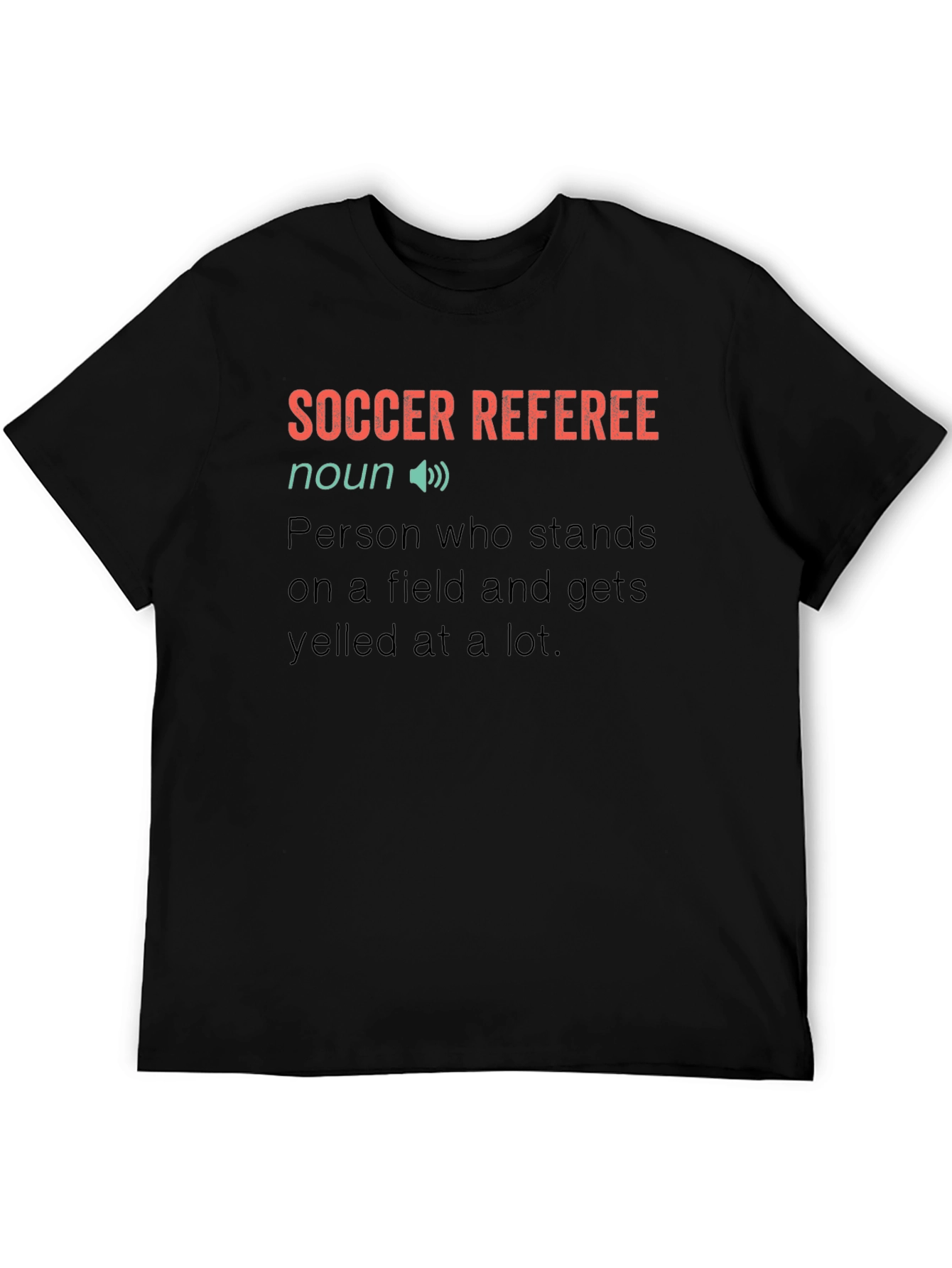 Black Soccer Referee Definition T-Shirt view 5