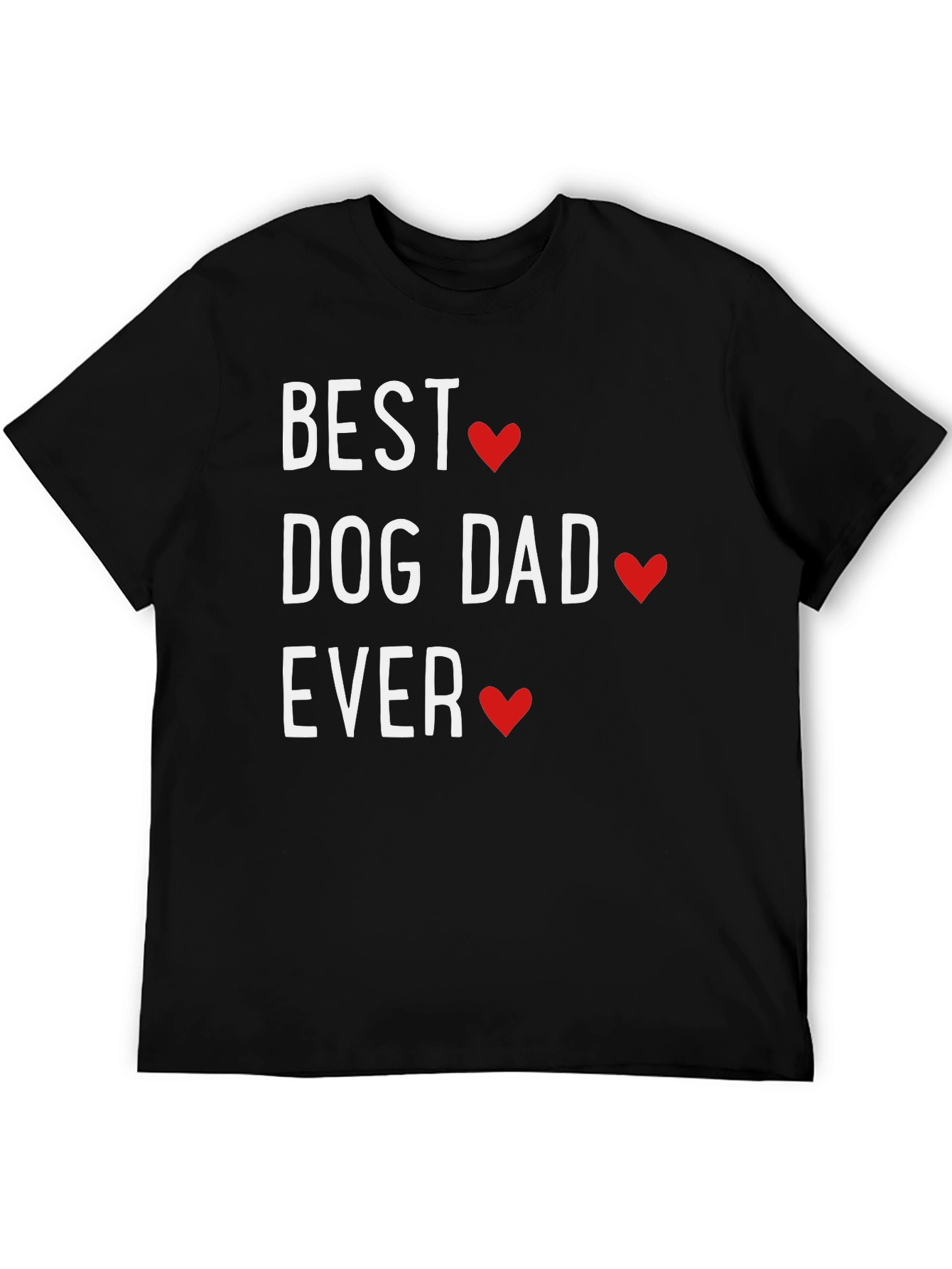 Black Best Dog Dad Ever T-Shirt view 5
