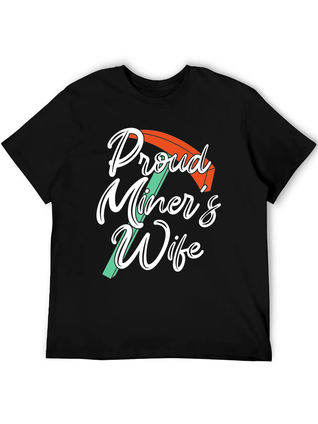 Black Proud Miner's Wife Black Graphic Tee Shirt view 5