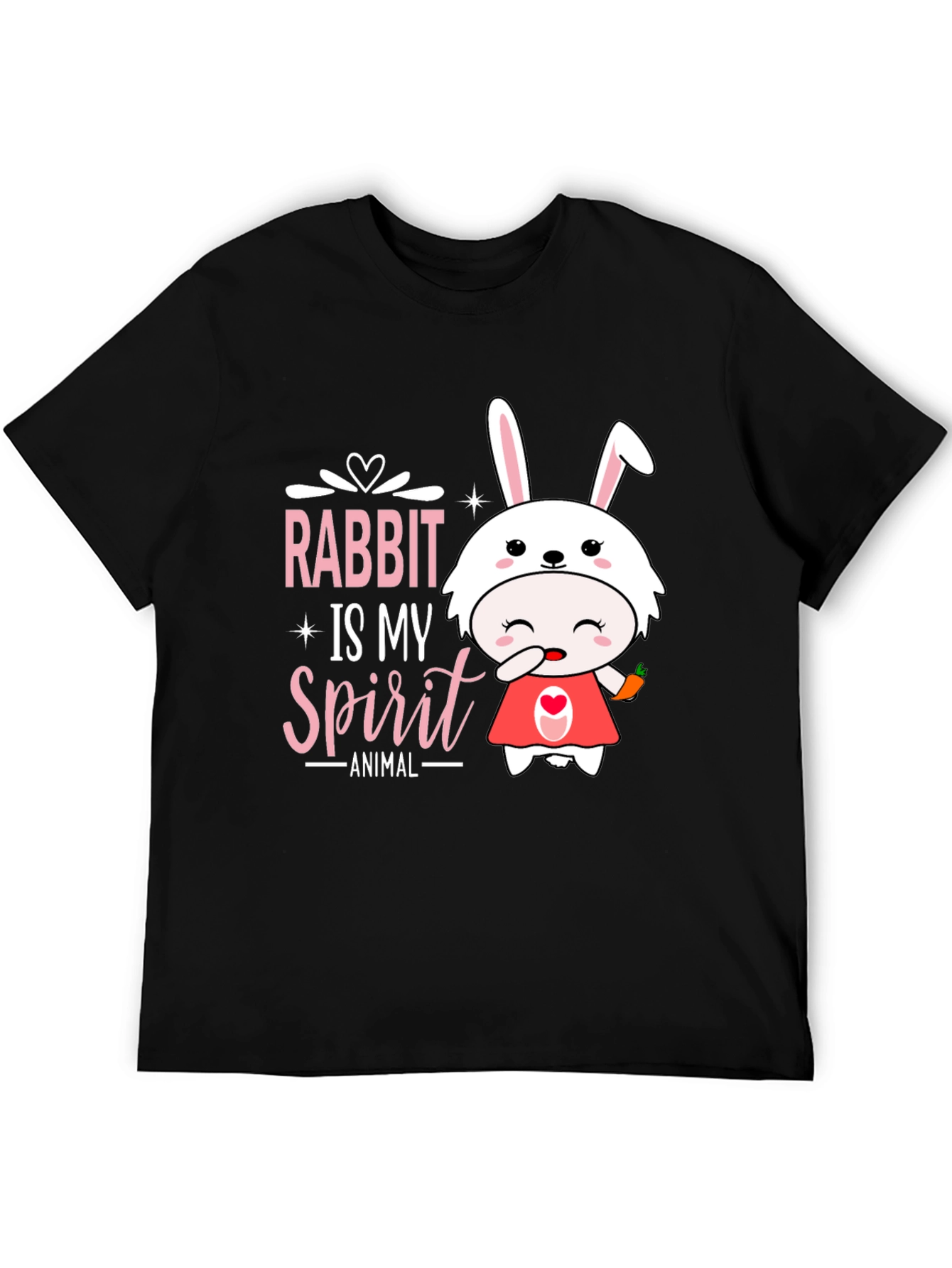 Black Rabbit Is My Spirit Animal T-Shirt view 5