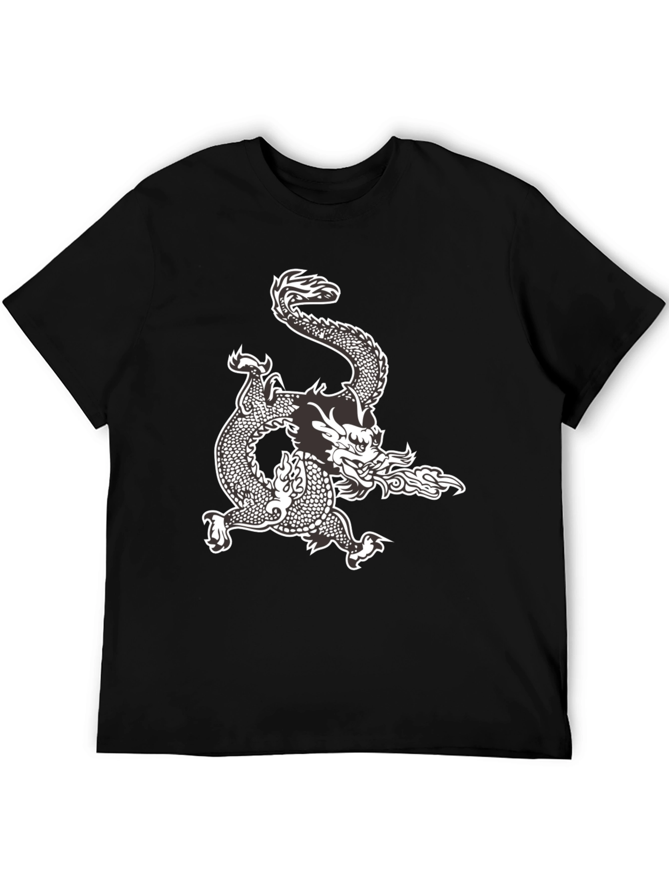 Black Dragon Graphic Tee - Black Cotton Comfort view 5