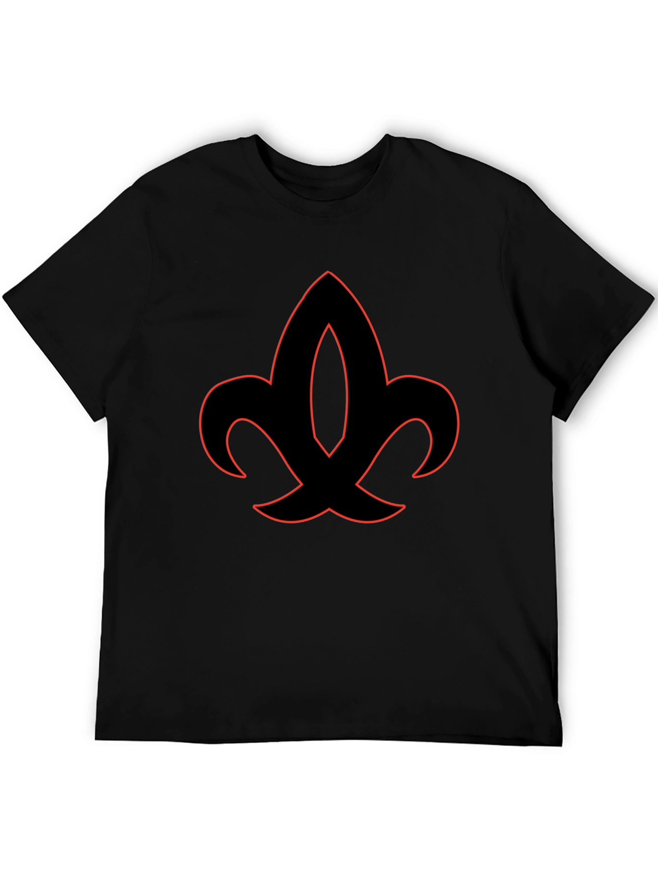 Black Fleur-de-Lis Graphic Tee - Modern Style view 5