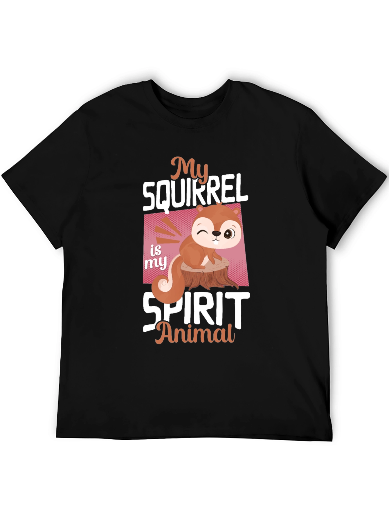 Black My Squirrel Is My Spirit Animal T-Shirt view 5