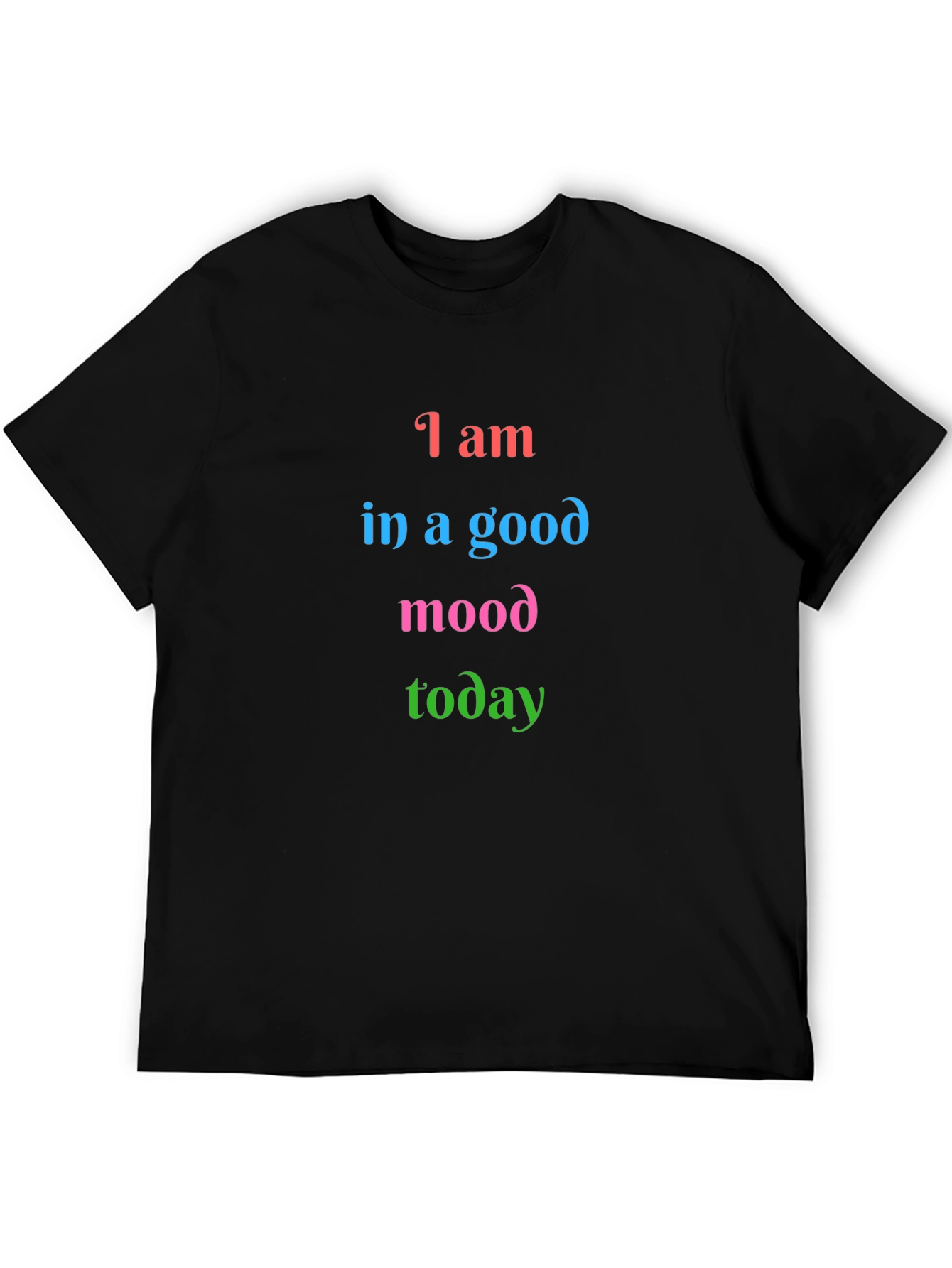 Black Good Mood Graphic Tee - Soft Cotton Blend view 5