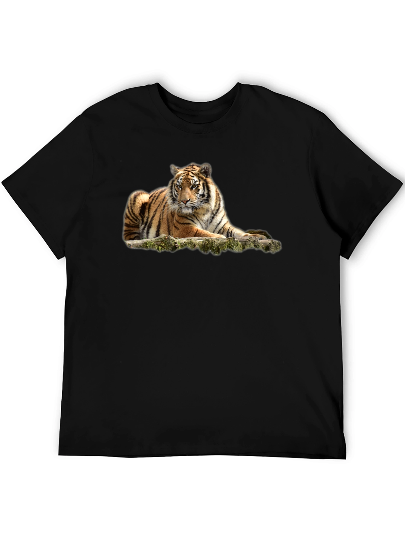 Black Tiger Graphic T-Shirt - Black Crew Neck Tee view 5