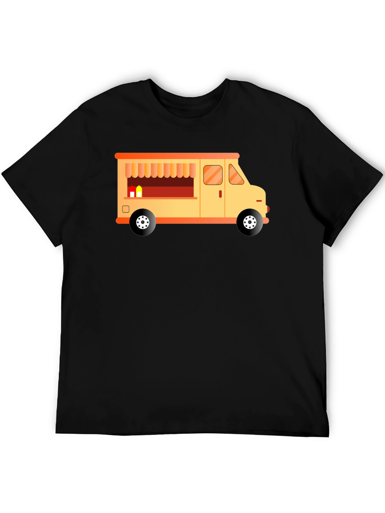 Black Food Truck Graphic Tee - Black view 5