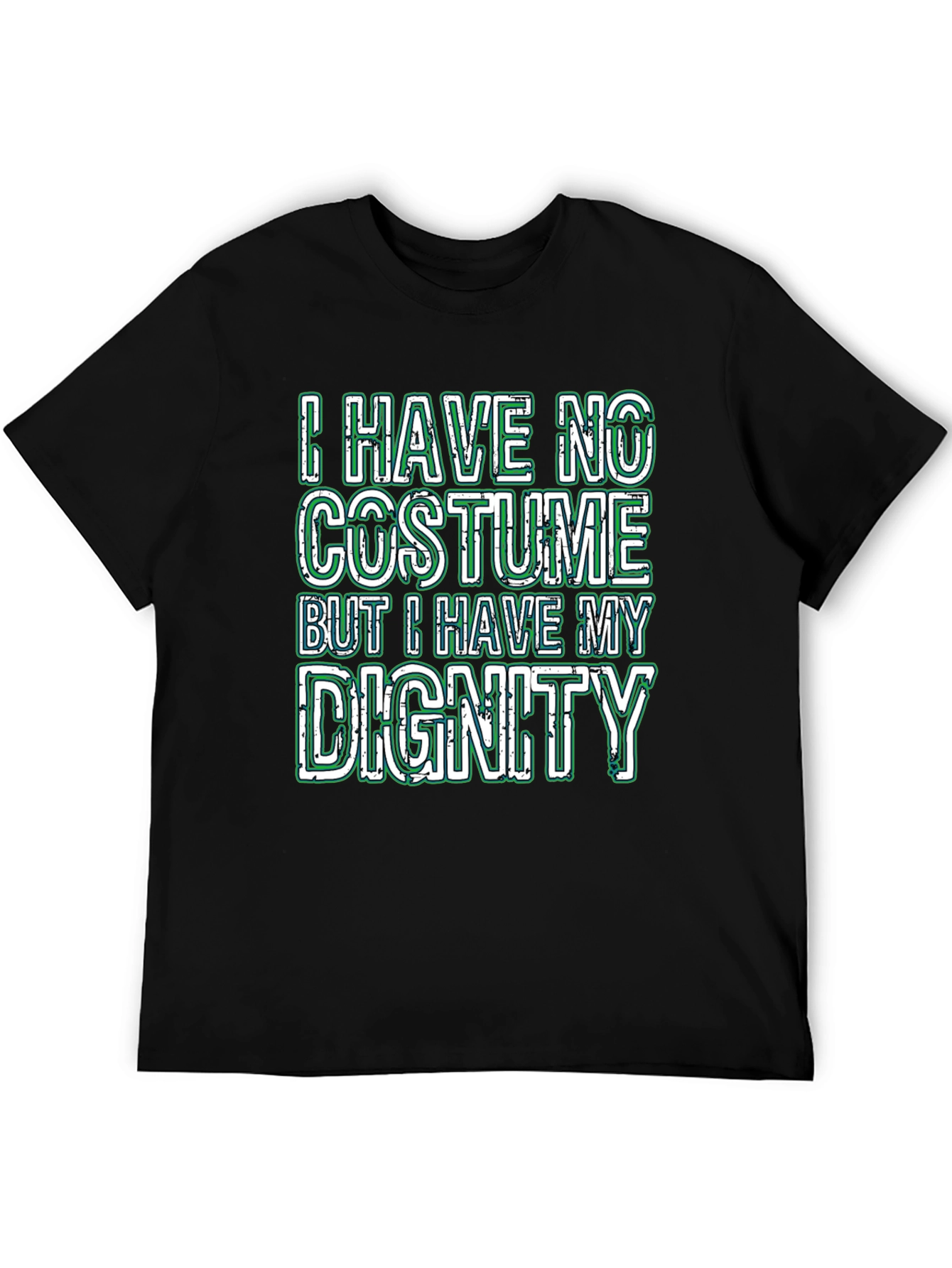 Black Funny "I Have No Costume" Graphic T-Shirt view 5