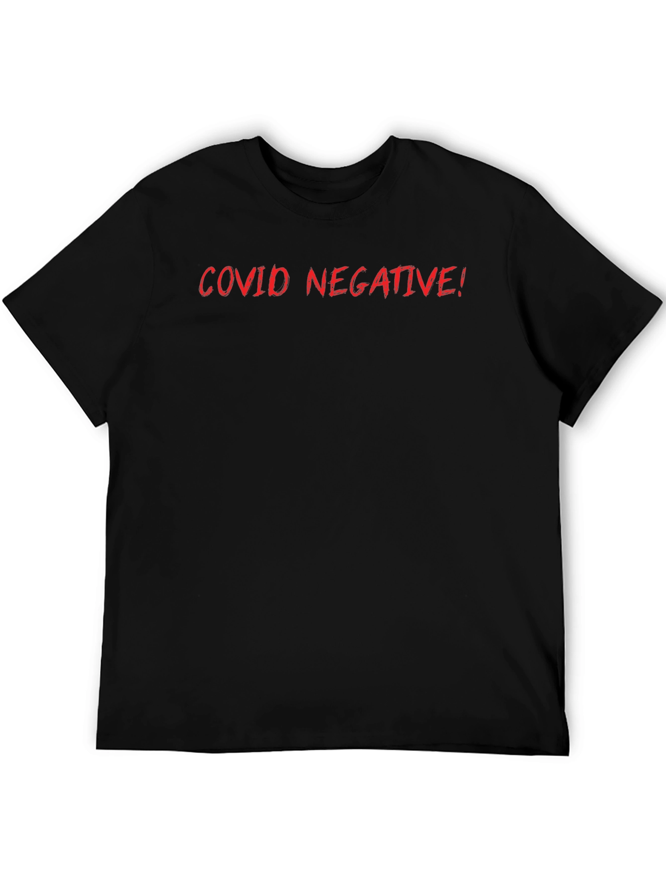 Black COVID Negative! Black Graphic Tee view 5